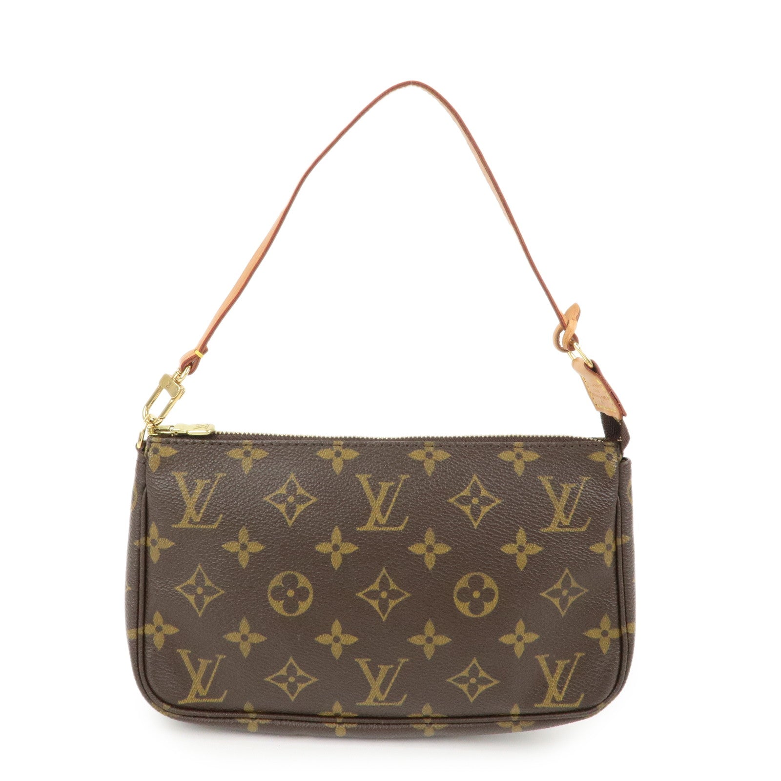 Louis Vuitton Monogram Pochette Accessoires Hand Bag Brown M51980