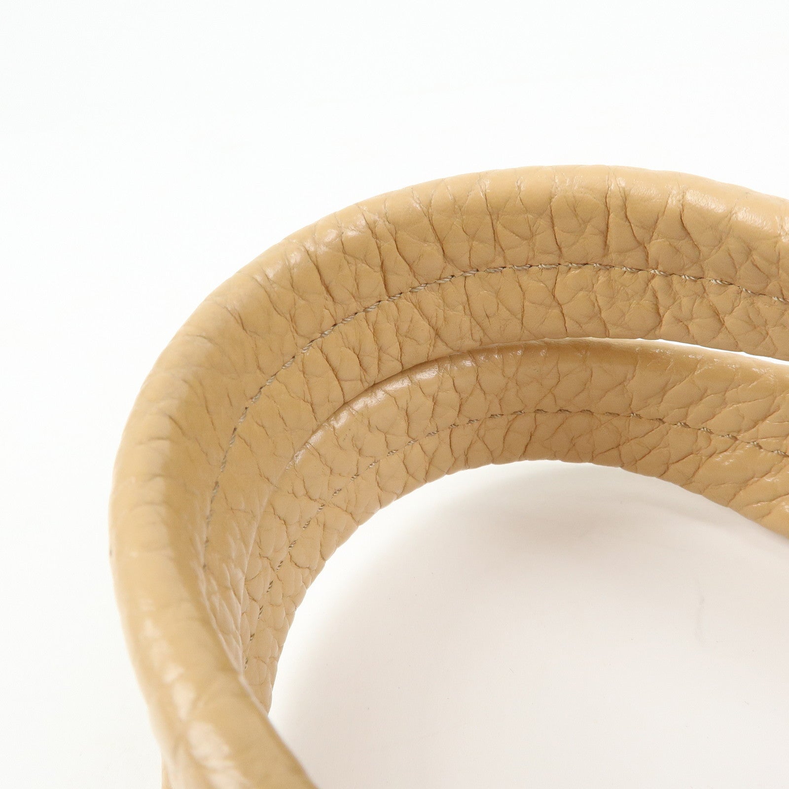 FENDI Chameleon Leather Hand Bag Tote Bag Beige 8BL114