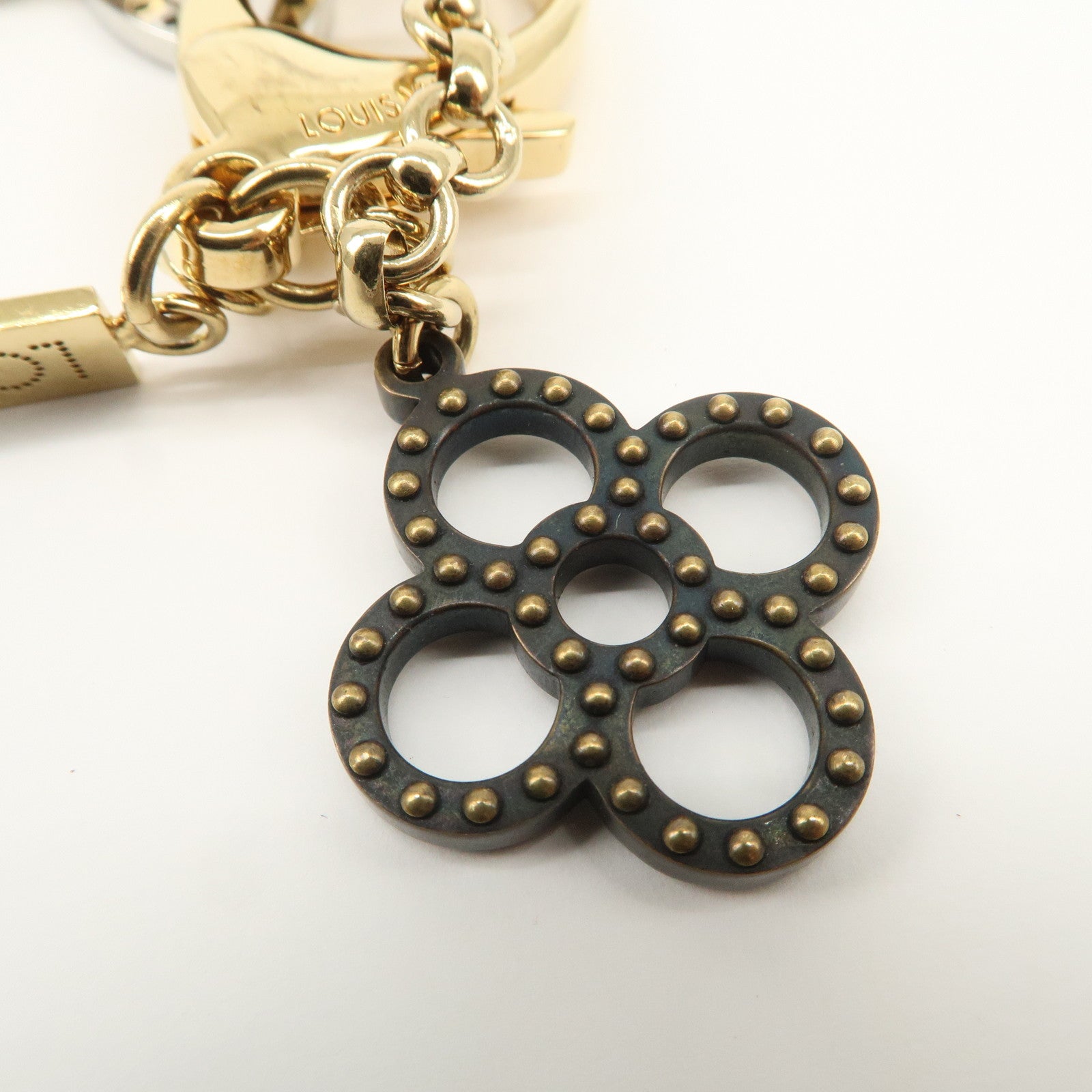 Louis Vuitton Monogram Bijoux Sac Tapage Bag Charm Gold M66350