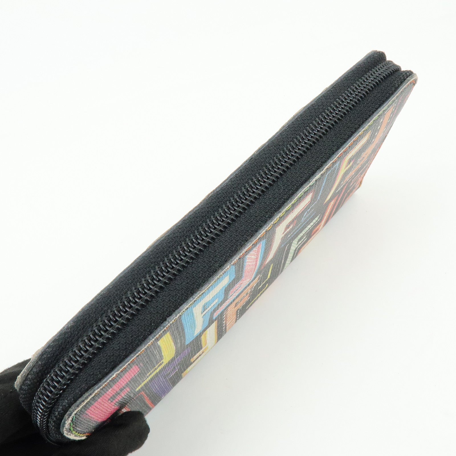 FENDI Zucchino PVC Coated Canvas Long Wallet Multicolor 8M0024