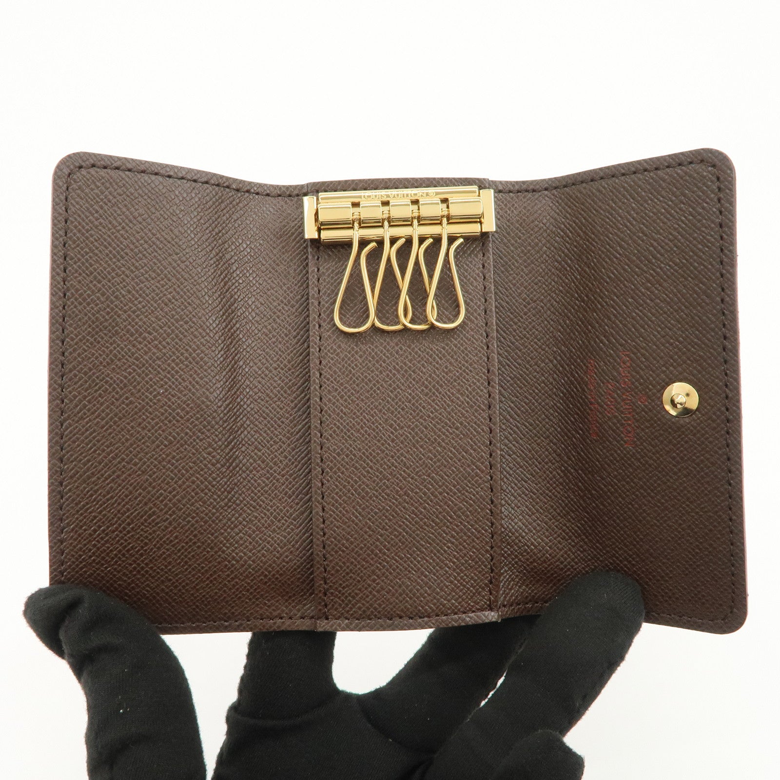 Louis Vuitton Damier Multicles 4 Key Case Damier Ebene Brown N62631