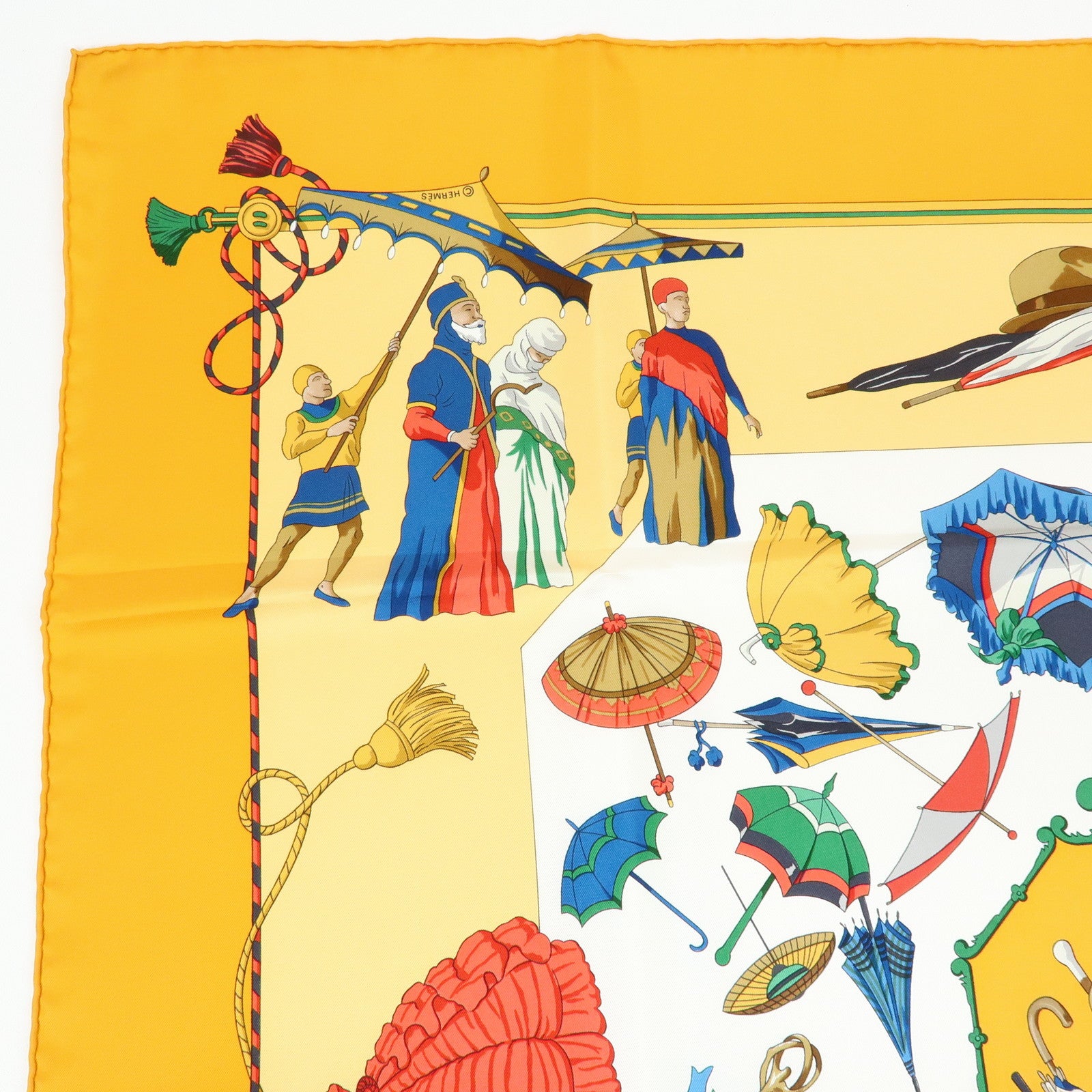 HERMES Carre 90 Silk 100% Scarf OMBRELLES ET PARAPLUIES