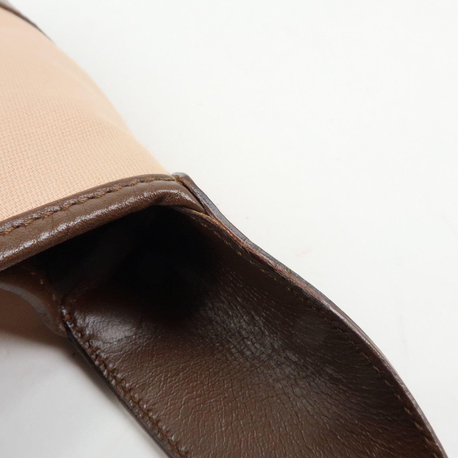GUCCI Jackie Canvas Leather Shoulder Bag Pink Brown 001・3785