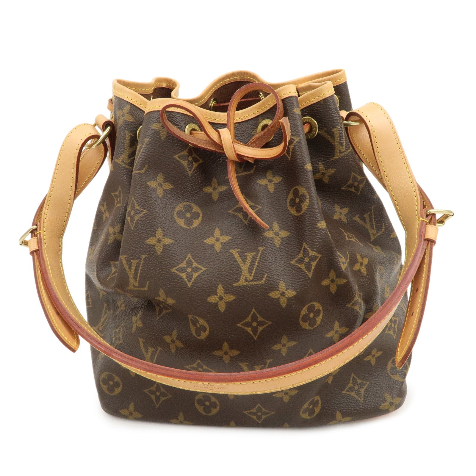 Louis Vuitton Monogram Petit Noe Shoulder Bag Brown M42226
