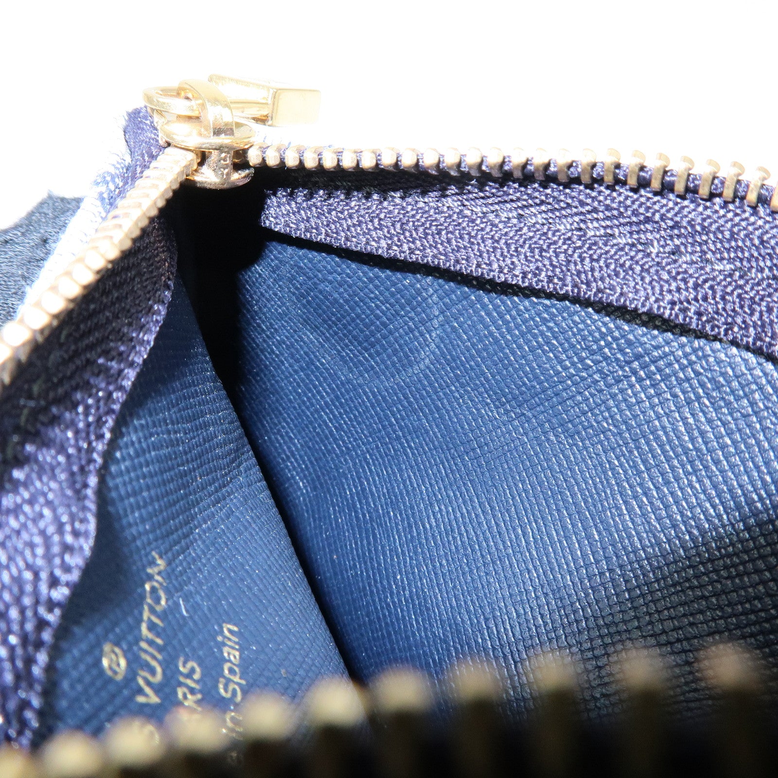 Louis Vuitton Monogram Mini Pochette Cles Coin Case Blue M92236