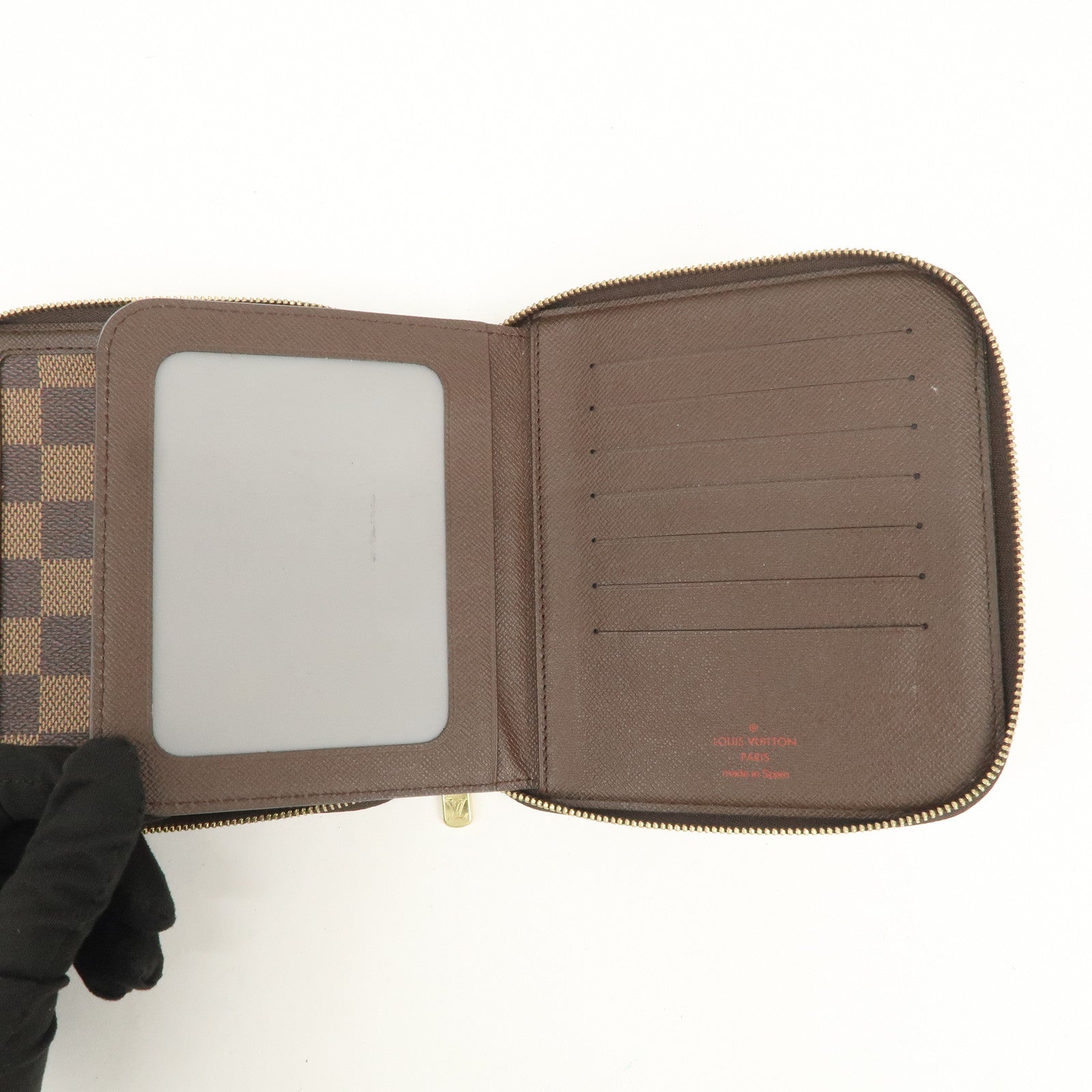 Louis Vuitton Damier Canvas Olaf Organizer Wallet Brown N61723 Used