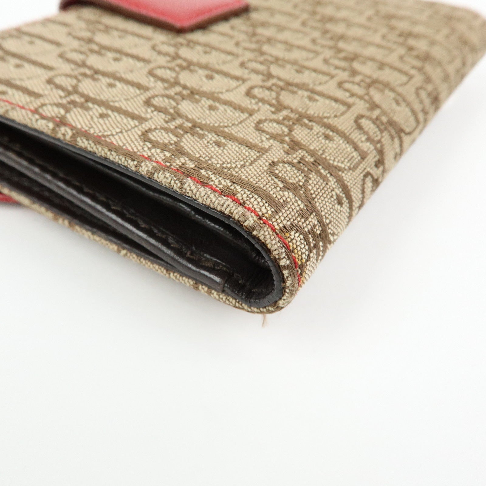 Christian Dior Rasta Trotter Saddle Jacquard Canvas Compact Wallet