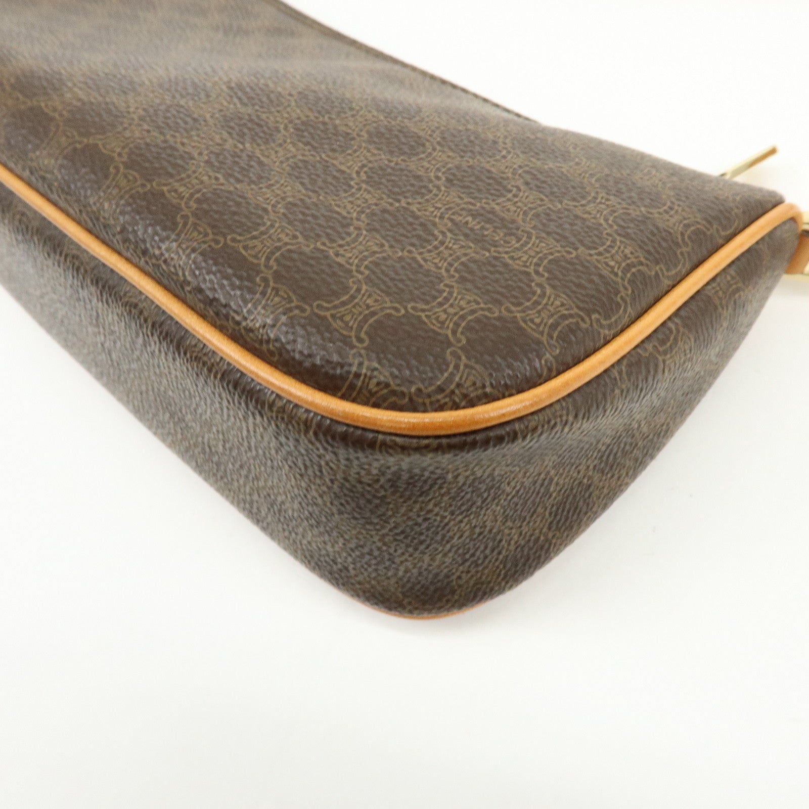 CELINE Macadam PVC Leather Shoulder Bag Hand bag Brown