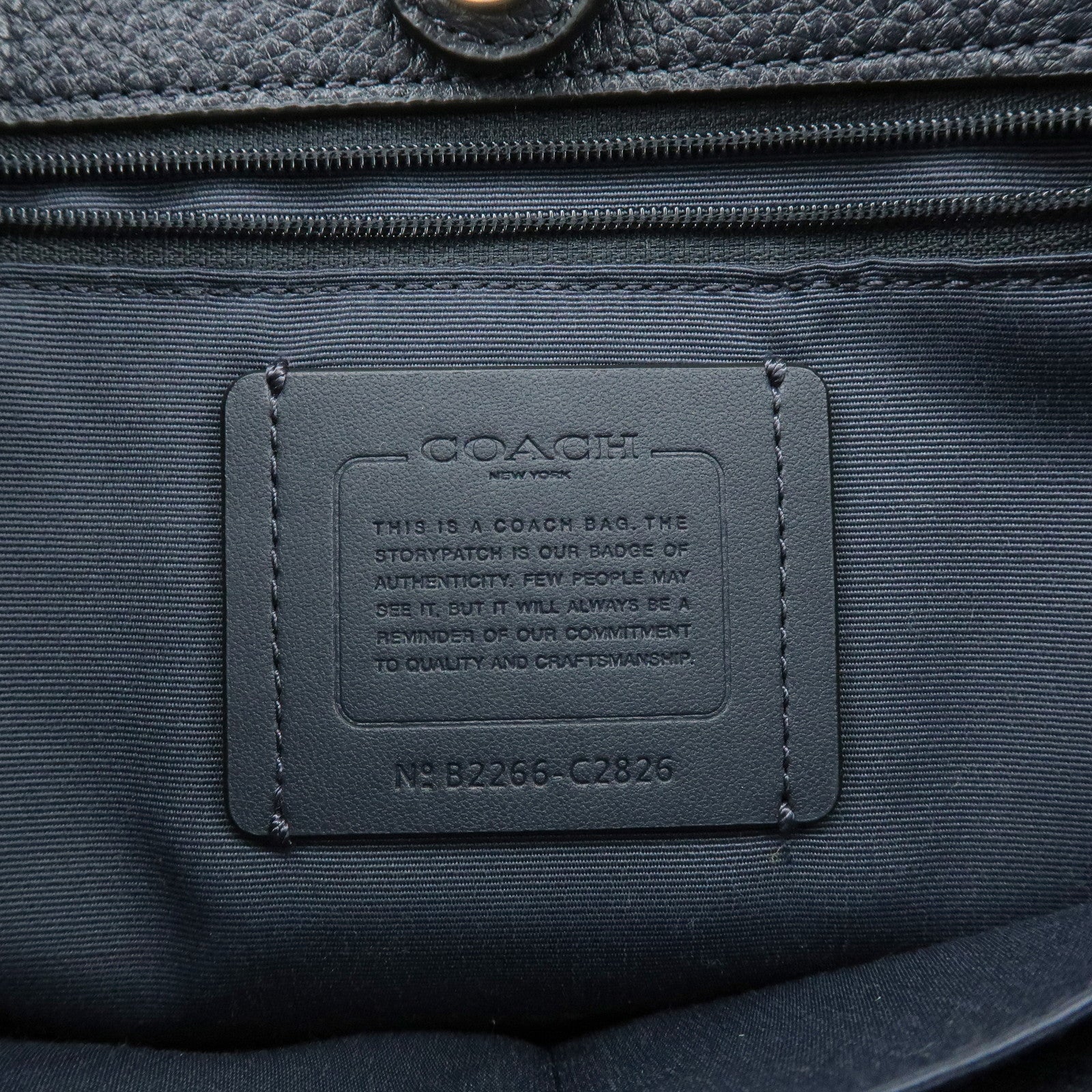 COACH Dempsey Signature Denim Leather 2Way Shoulder Hand Bag Navy