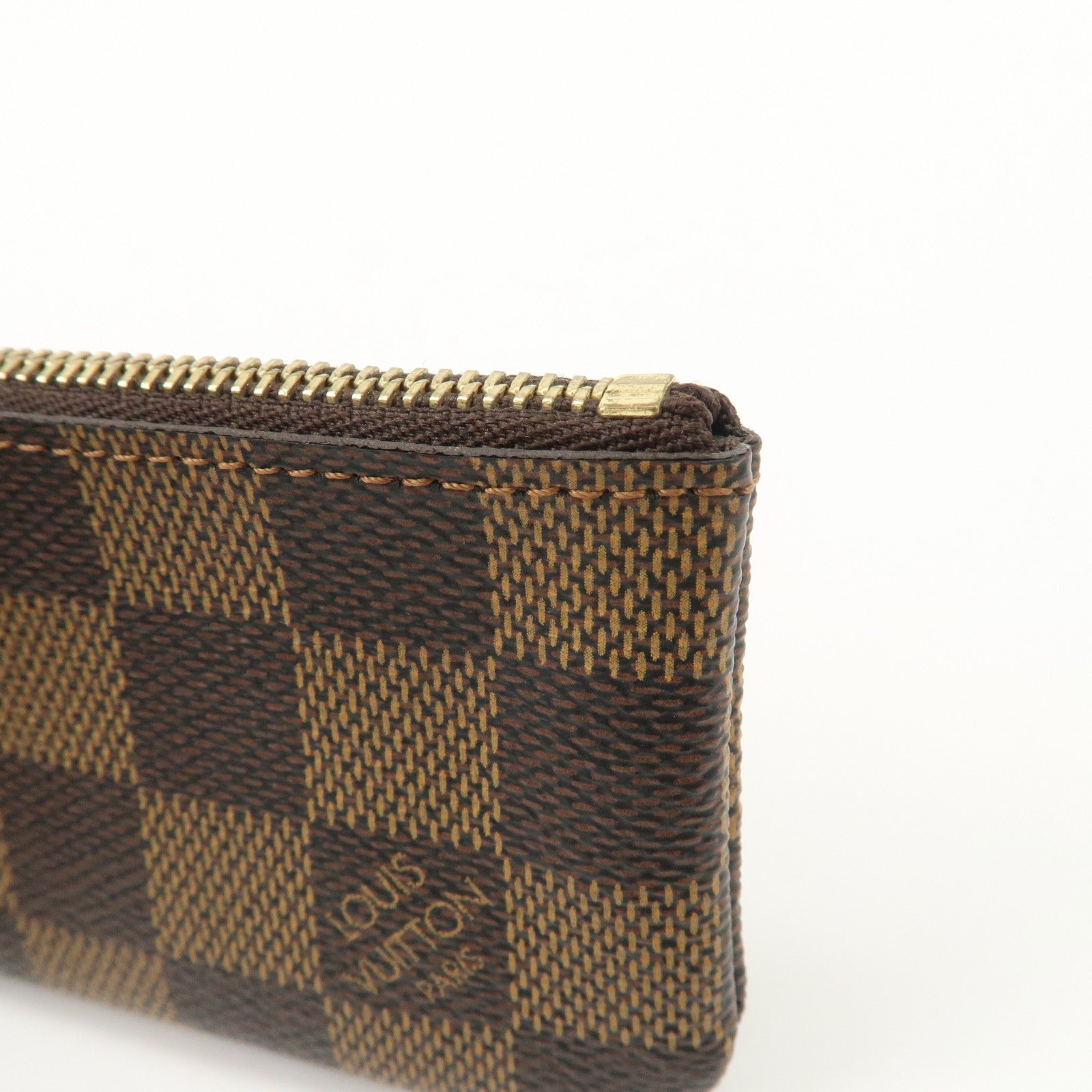 Louis Vuitton Damier Pochette Cles Coin Case Damier Ebene N62658