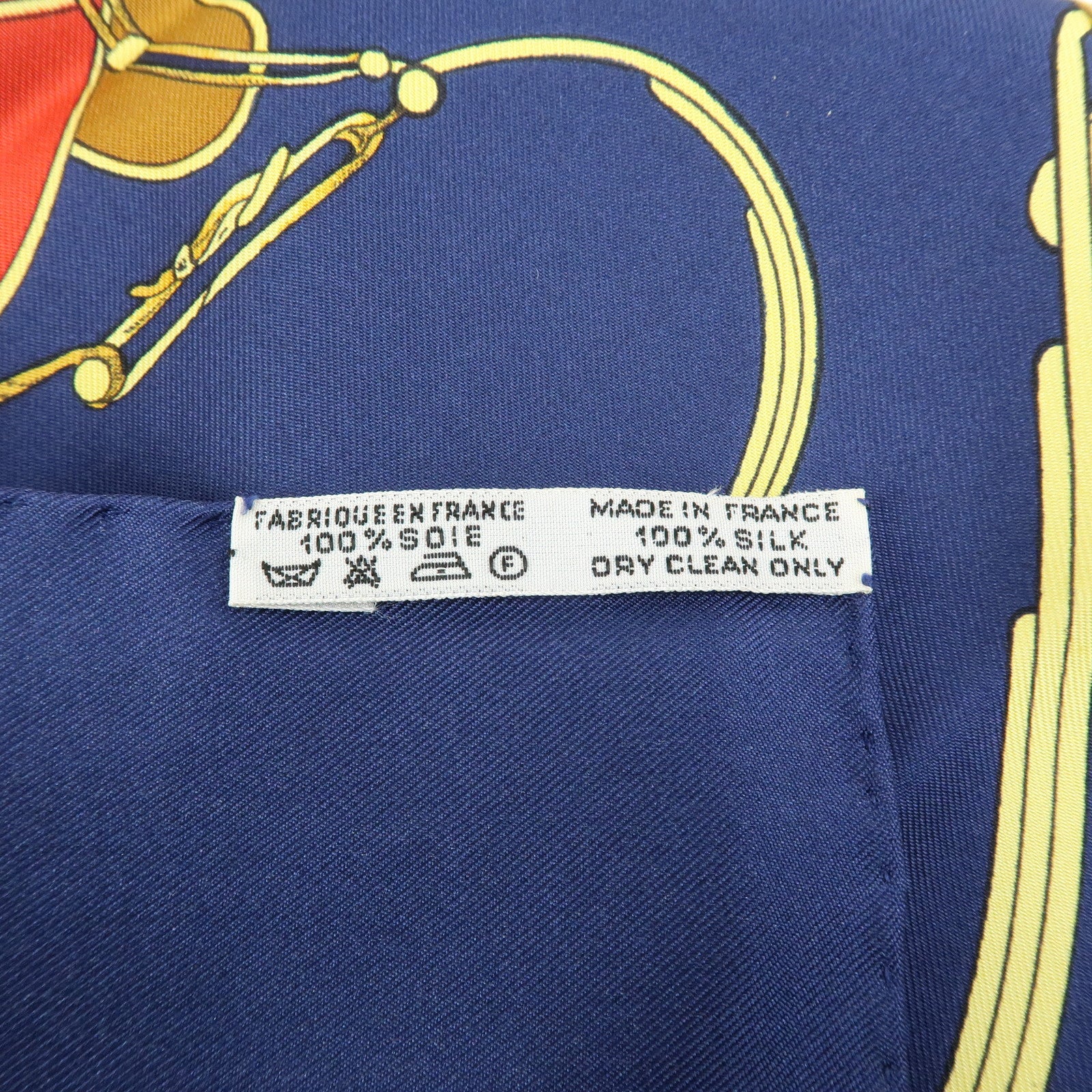 HERMES Carre 90 Silk 100% Scarf SPRINGS Navy Red Yellow White