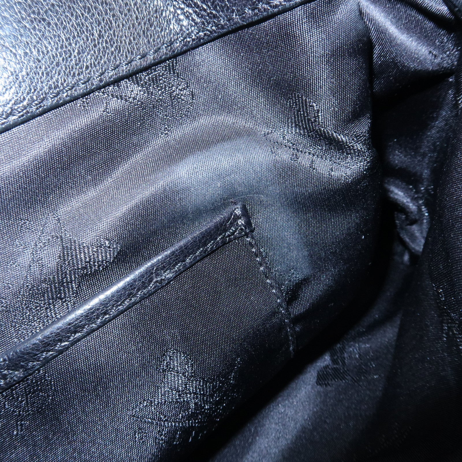 CELINE Boogie Bag Leather Hand Bag Tote Bag Black