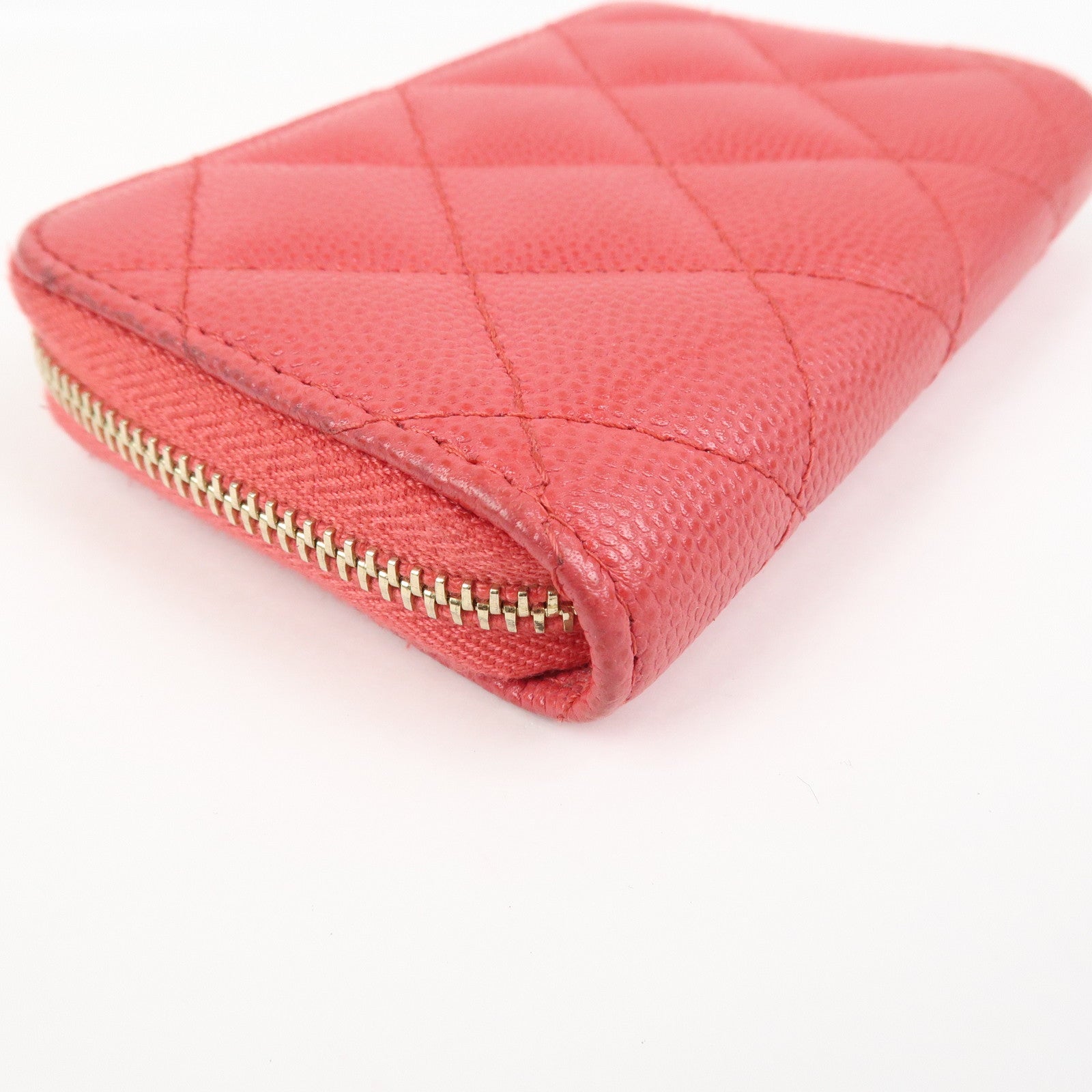 CHANEL COCO Mark Matelasse Caviarskin Classic Zippy CoinCase AP0216