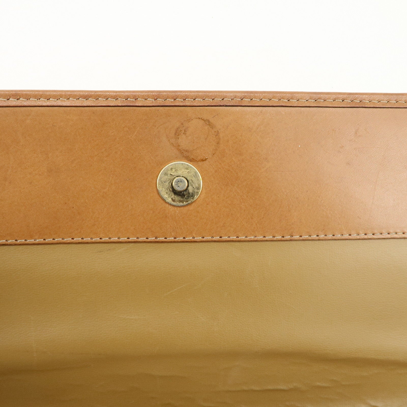 CELINE Macadam PVC Leather 2Way Bag Shoulder Bag Beige