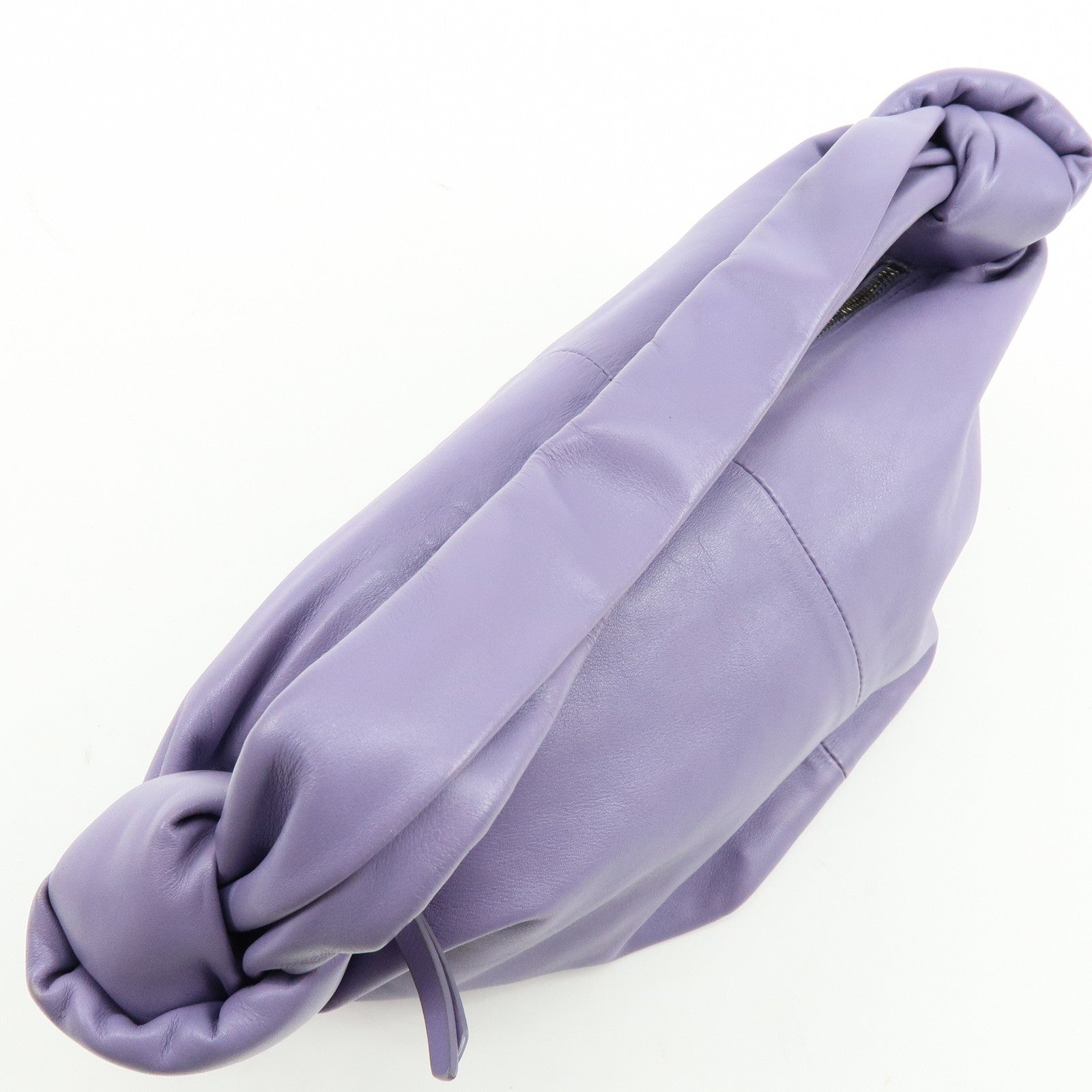 BOTTEGA VENETA Double Knot Leather Hand Bag Purple