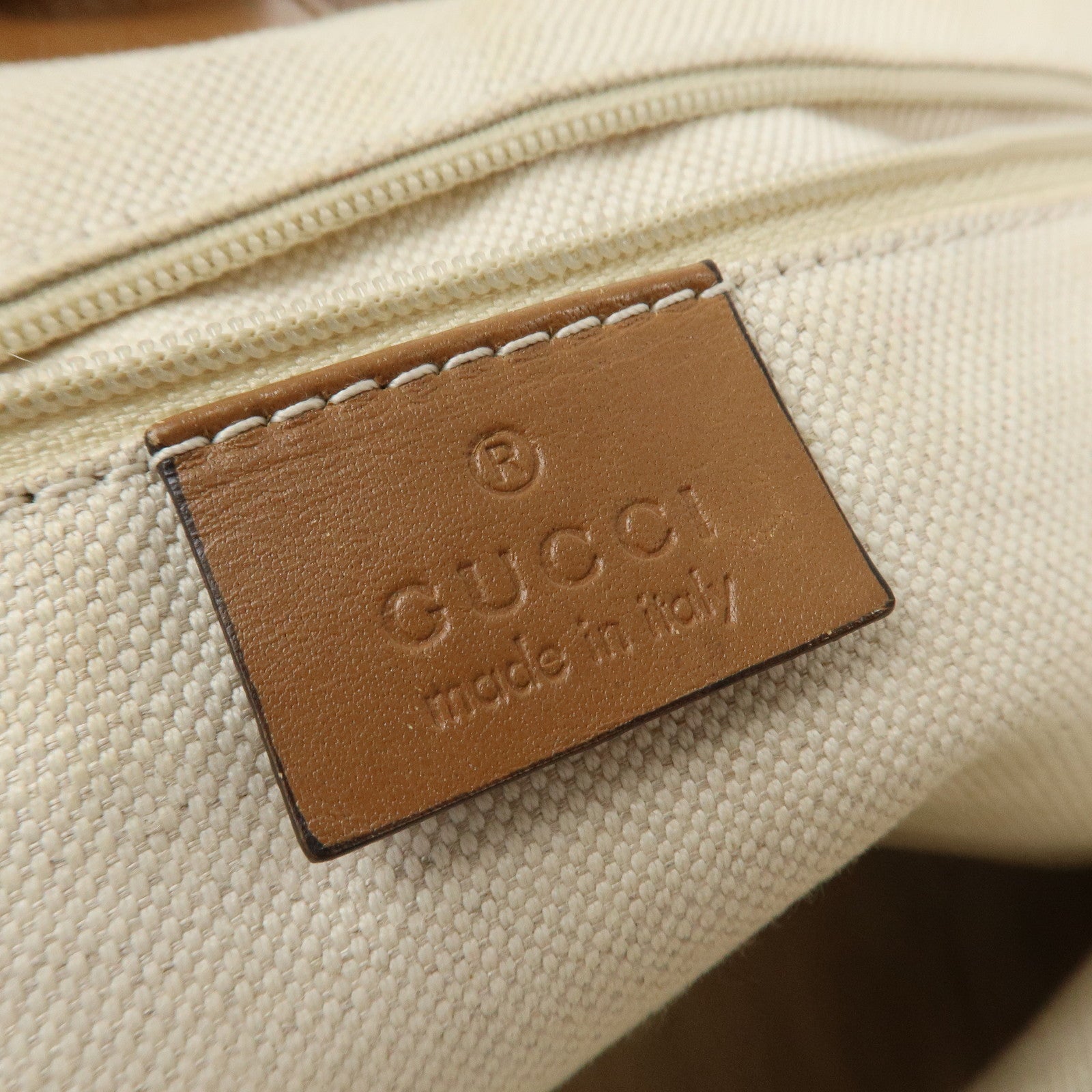 GUCCI Sukey GG Denim Leather Tote Bag Hand Bag Blue Brown 211944