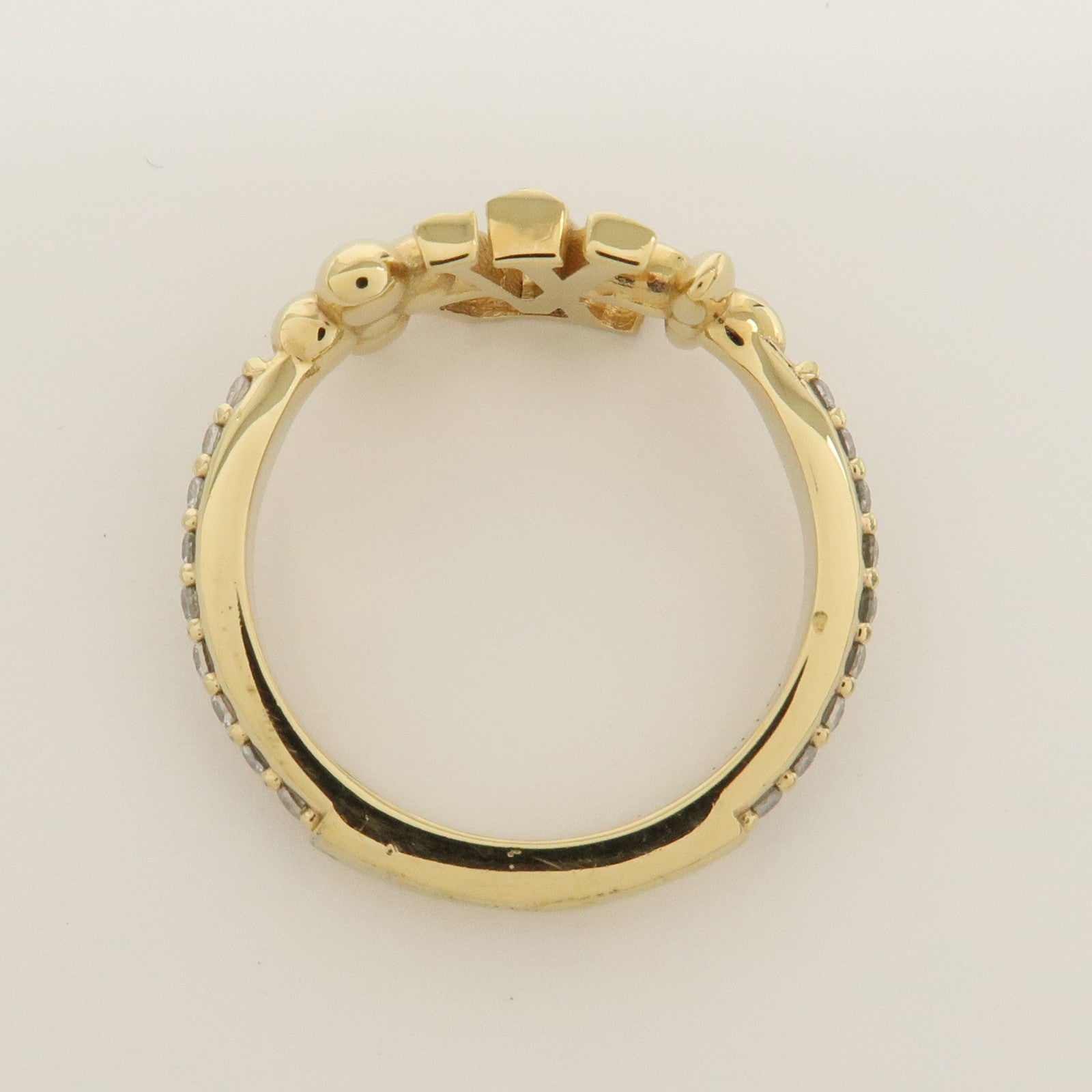 Louis Vuitton LV Iconic Metal Strass Ring S Gold 1461