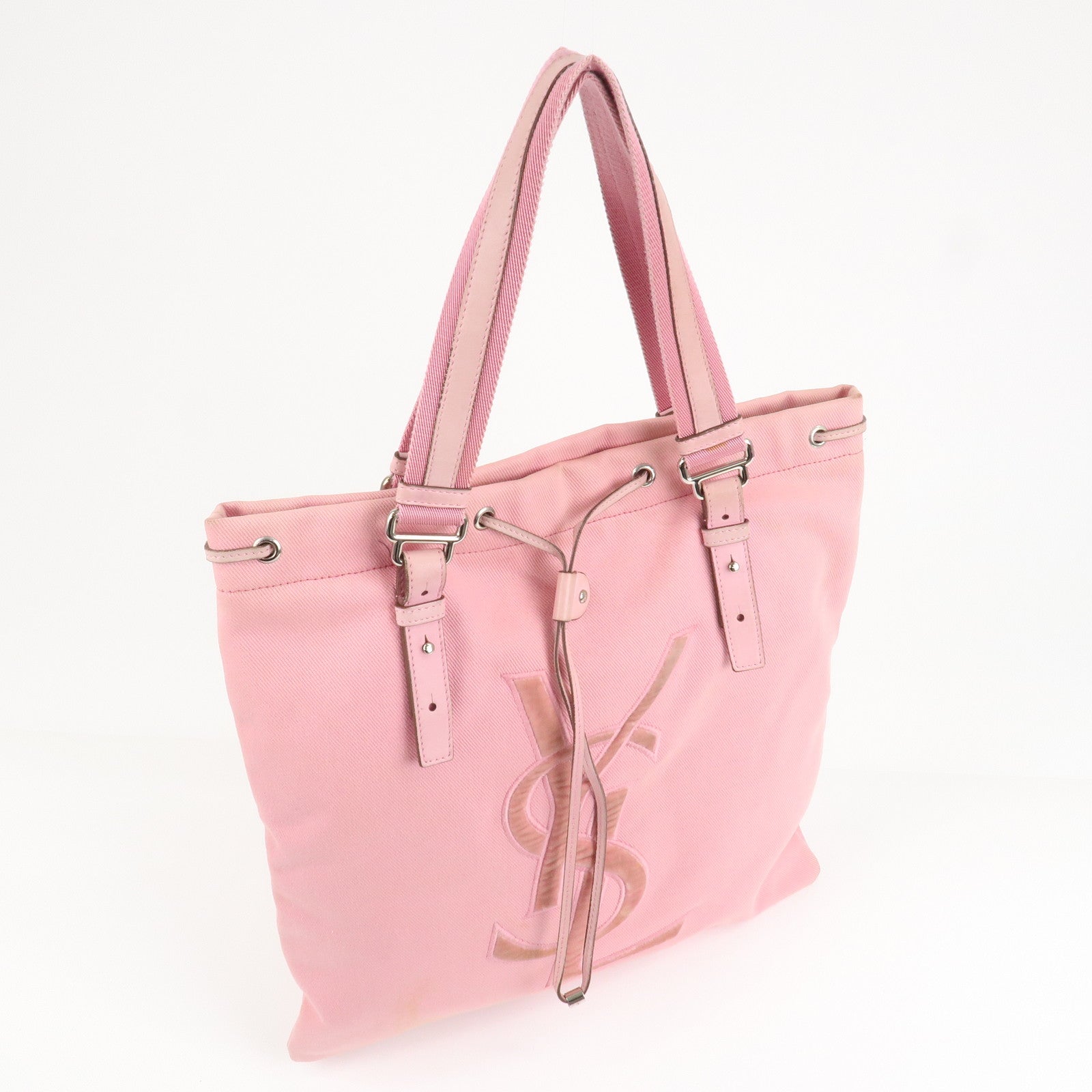 Saint Laurent Canvas Leather Kahara Tote Bag Shoulder Bag 121631 Used