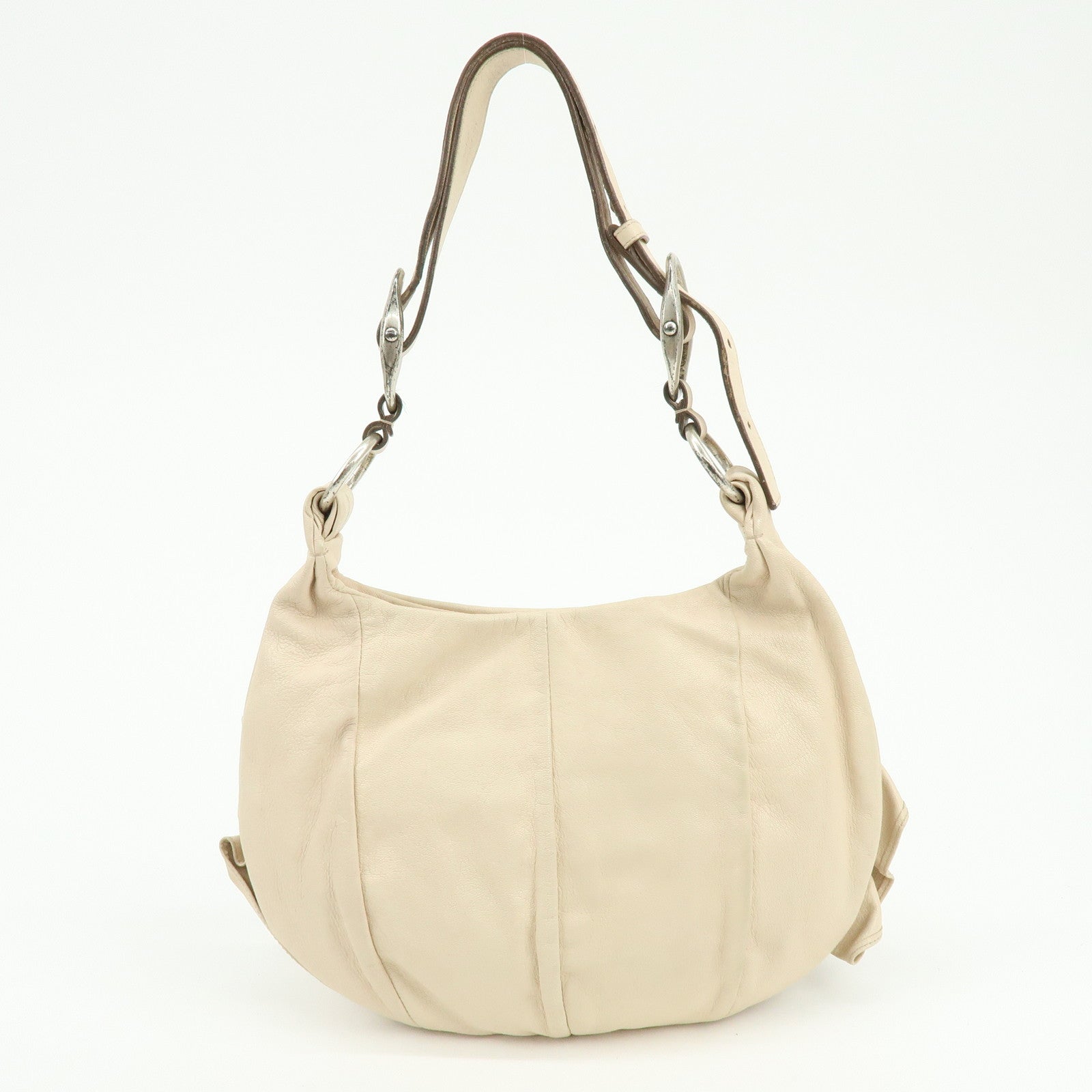 SAINT LAURENT PARIS YSL Nadja Shoulder Bag Light Beige 112937