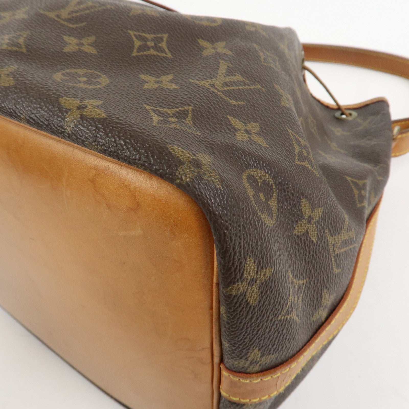 Louis Vuitton Monogram Canvas Petit Noe Shoulder Bag Brown M42226