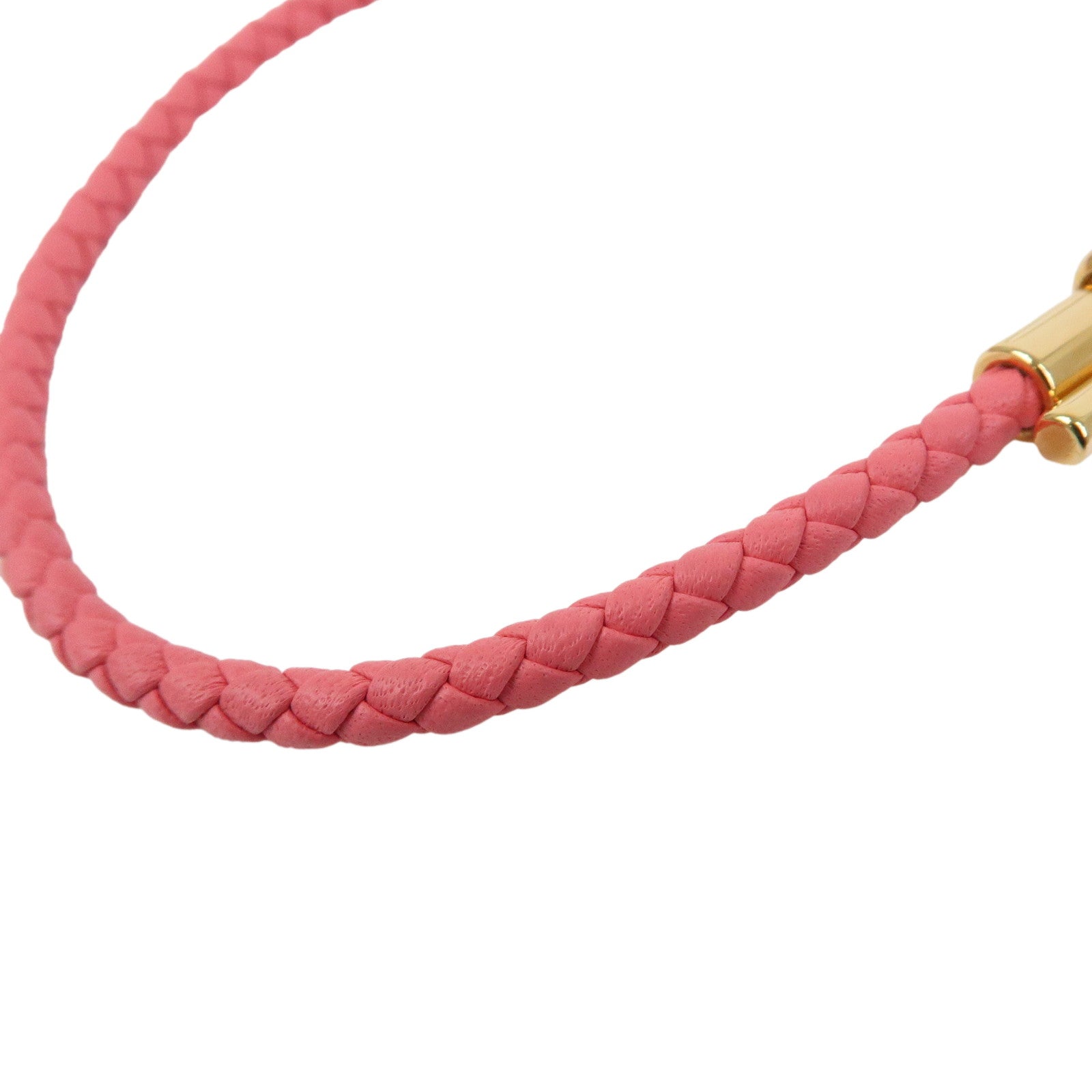 HERMES Glenan H Tresse en Veau Swift Leather Bracelet Pink