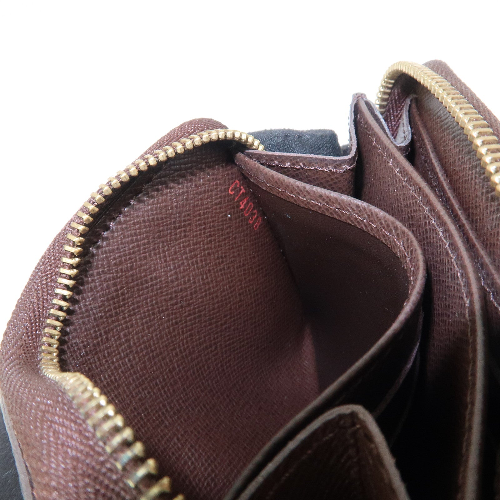Louis Vuitton Damier Zippy Coin Case Wallet Brown N63070