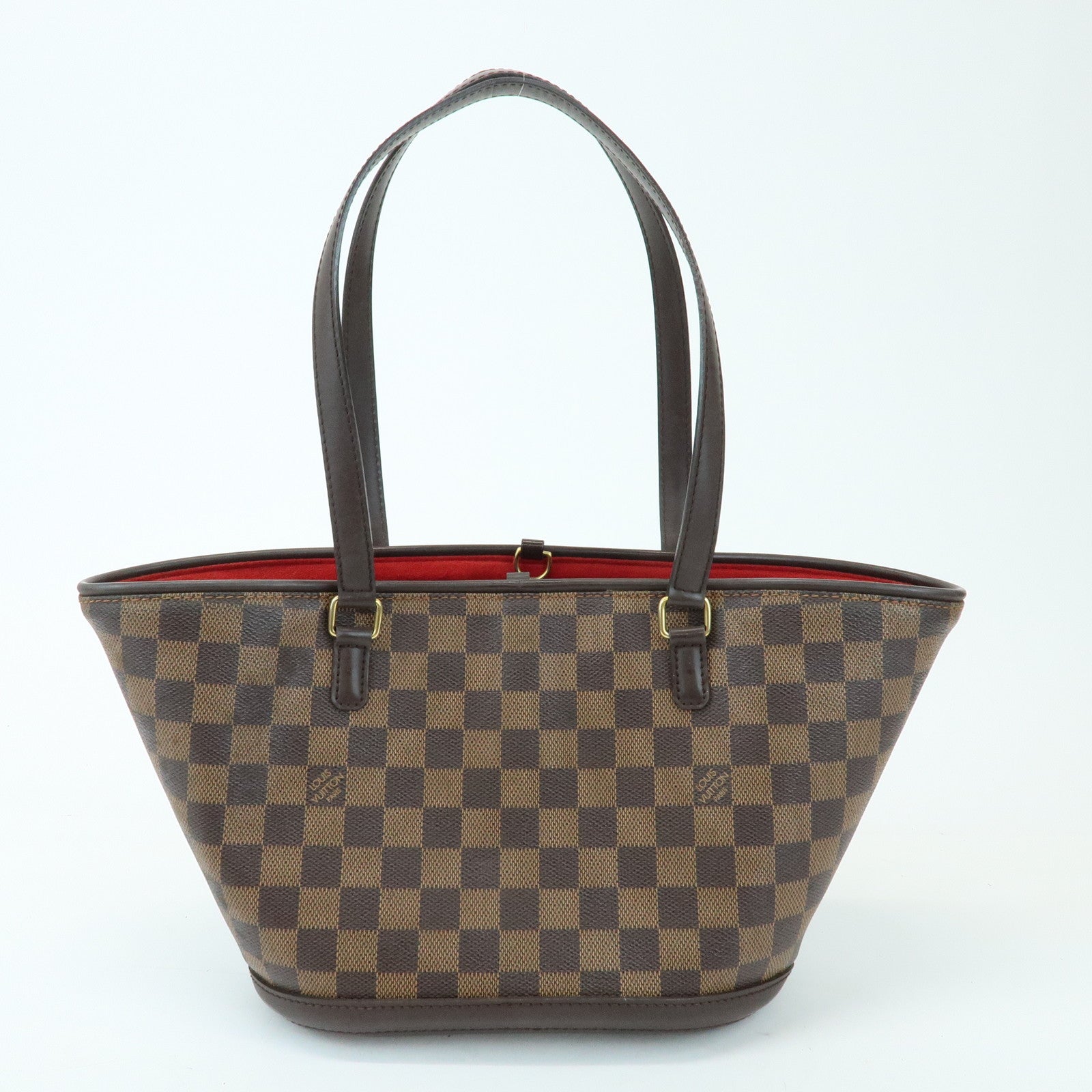 Louis Vuitton Damier Manosque PM Canvas Tote Bag Ebene N51121