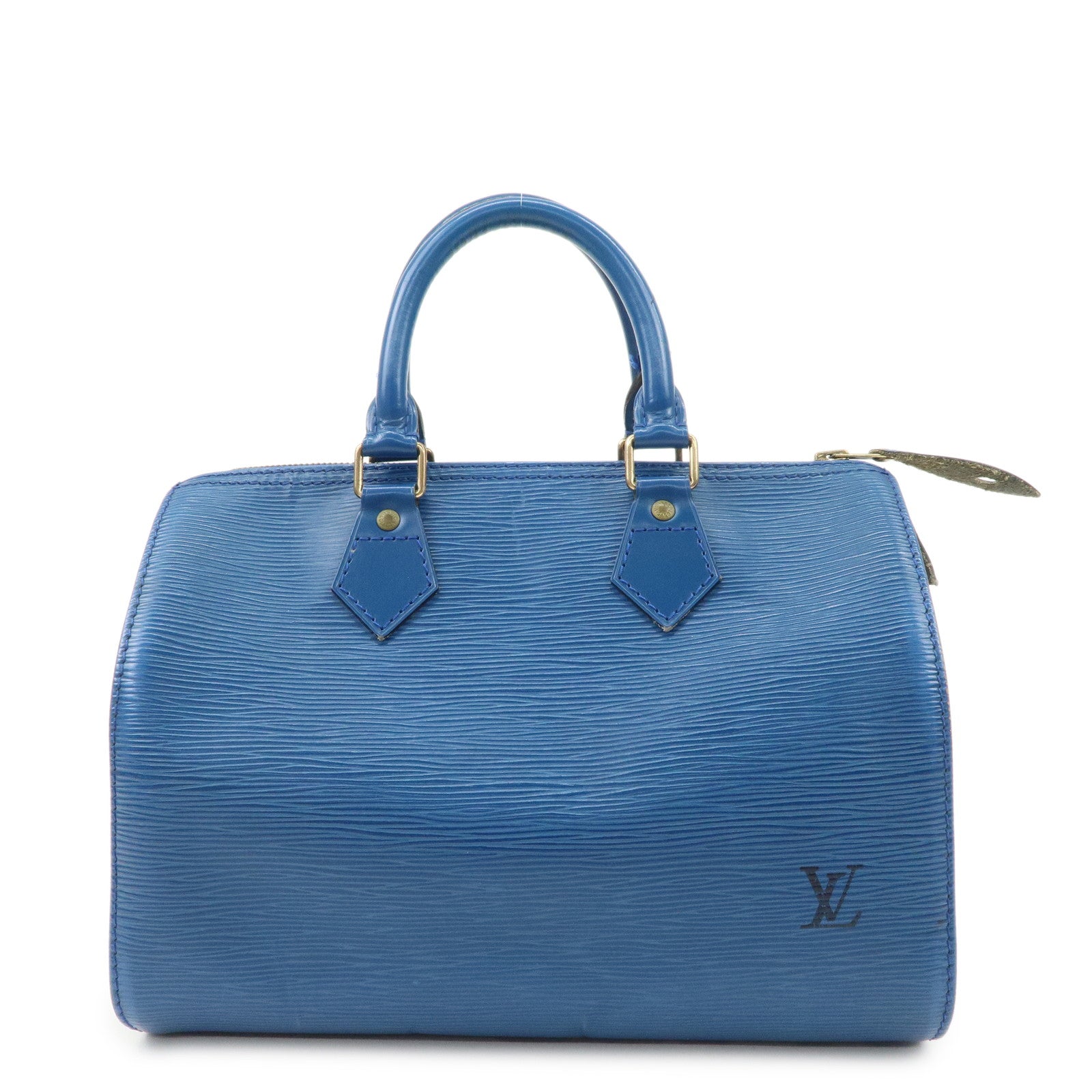 Louis Vuitton Epi Speedy 25 Hand Bag Boston Bag Blue M43015