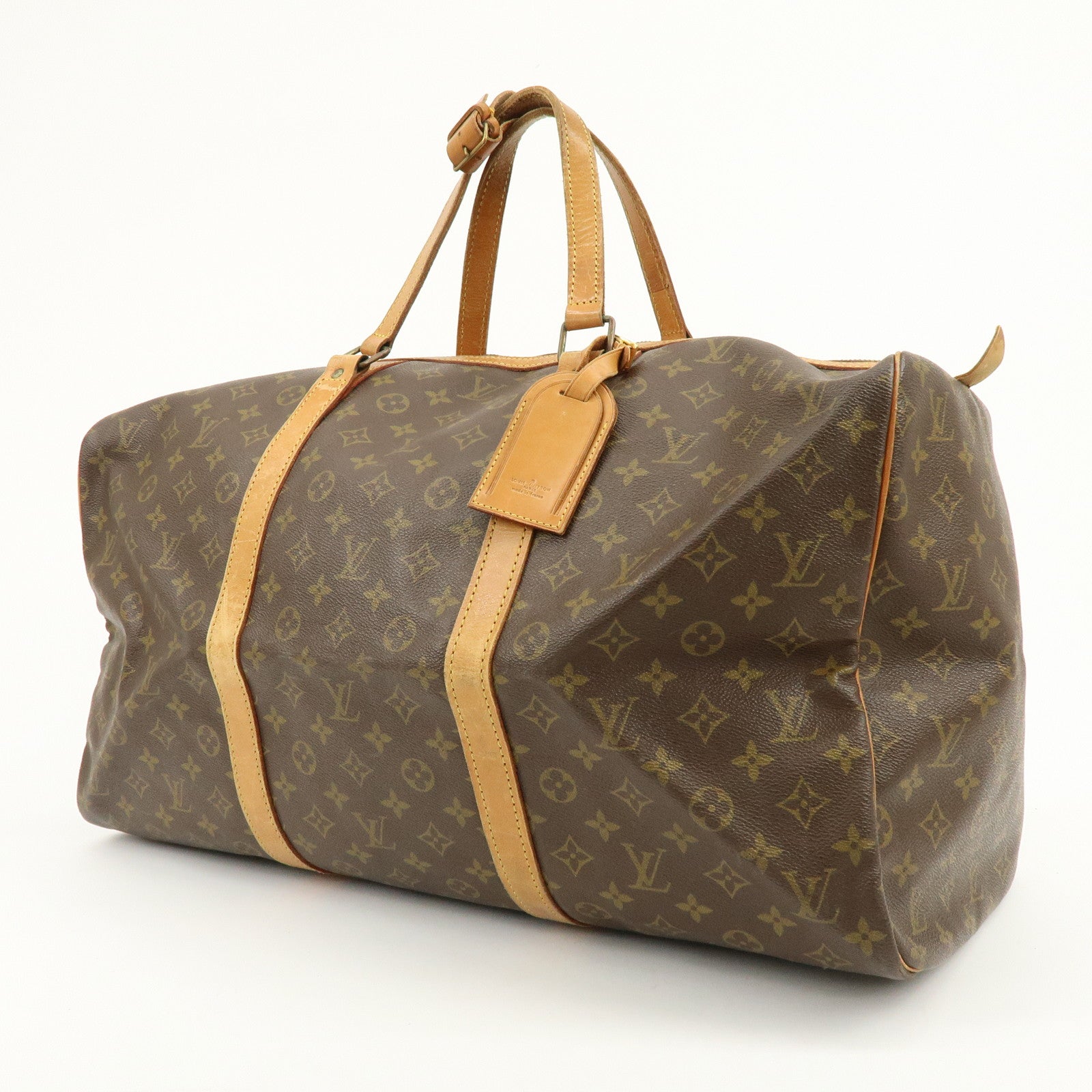 Louis Vuitton Monogram Sac Souple 55 Boston Bag Brown M41622