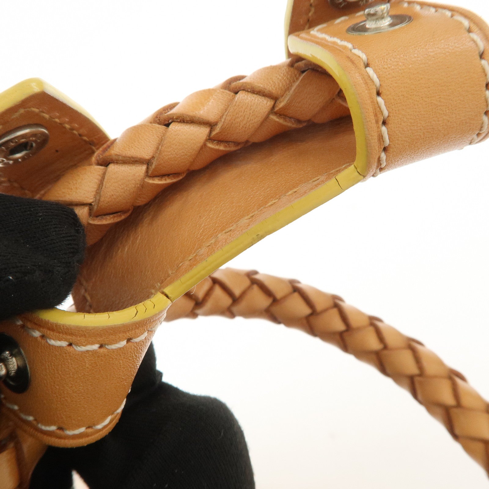 LOEWE Anagram Canvas Leather Hand Bag Boston Bag Pink Brown