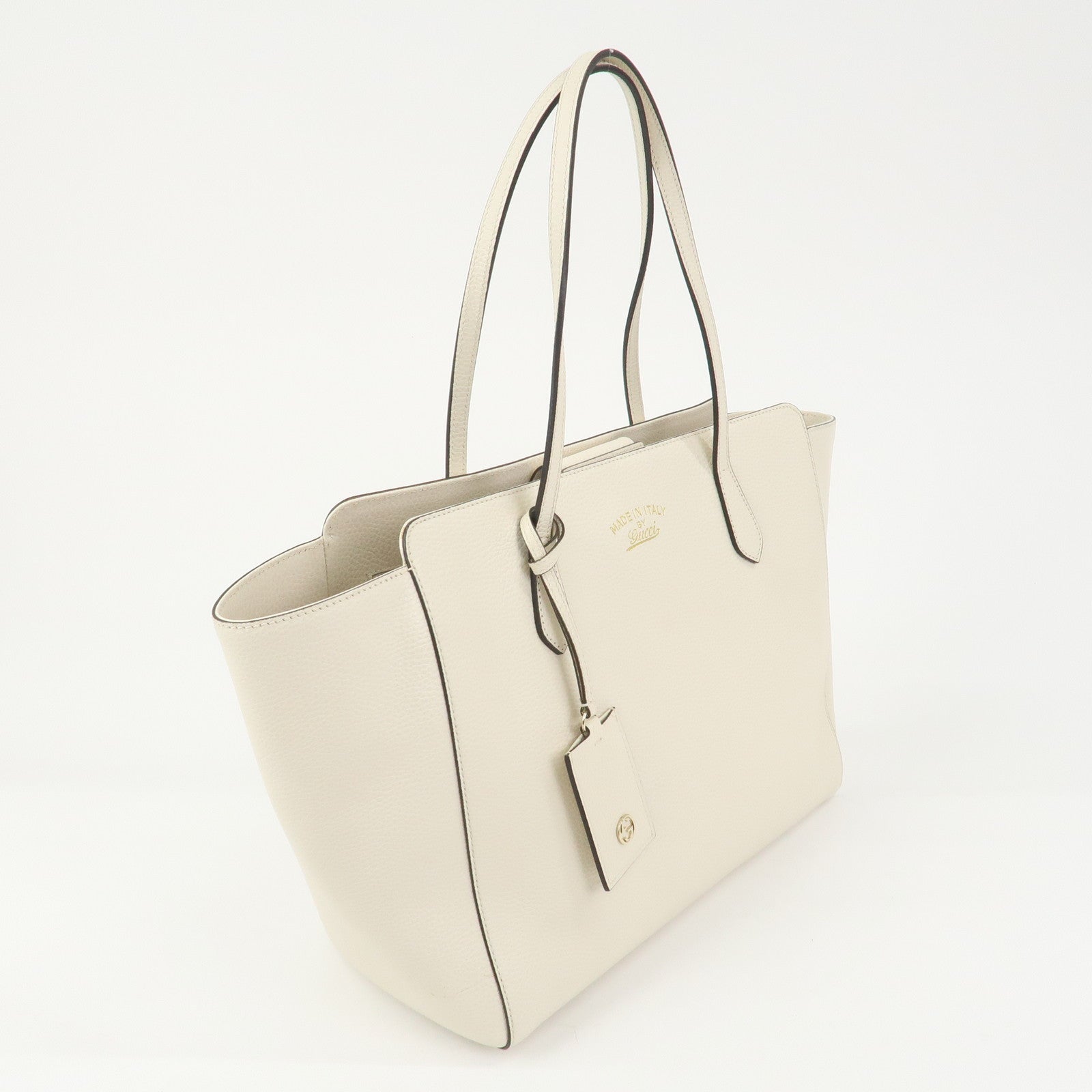 GUCCI Interlocking G Swing Large Tote Bag Shoulder Bag Ivory 354397
