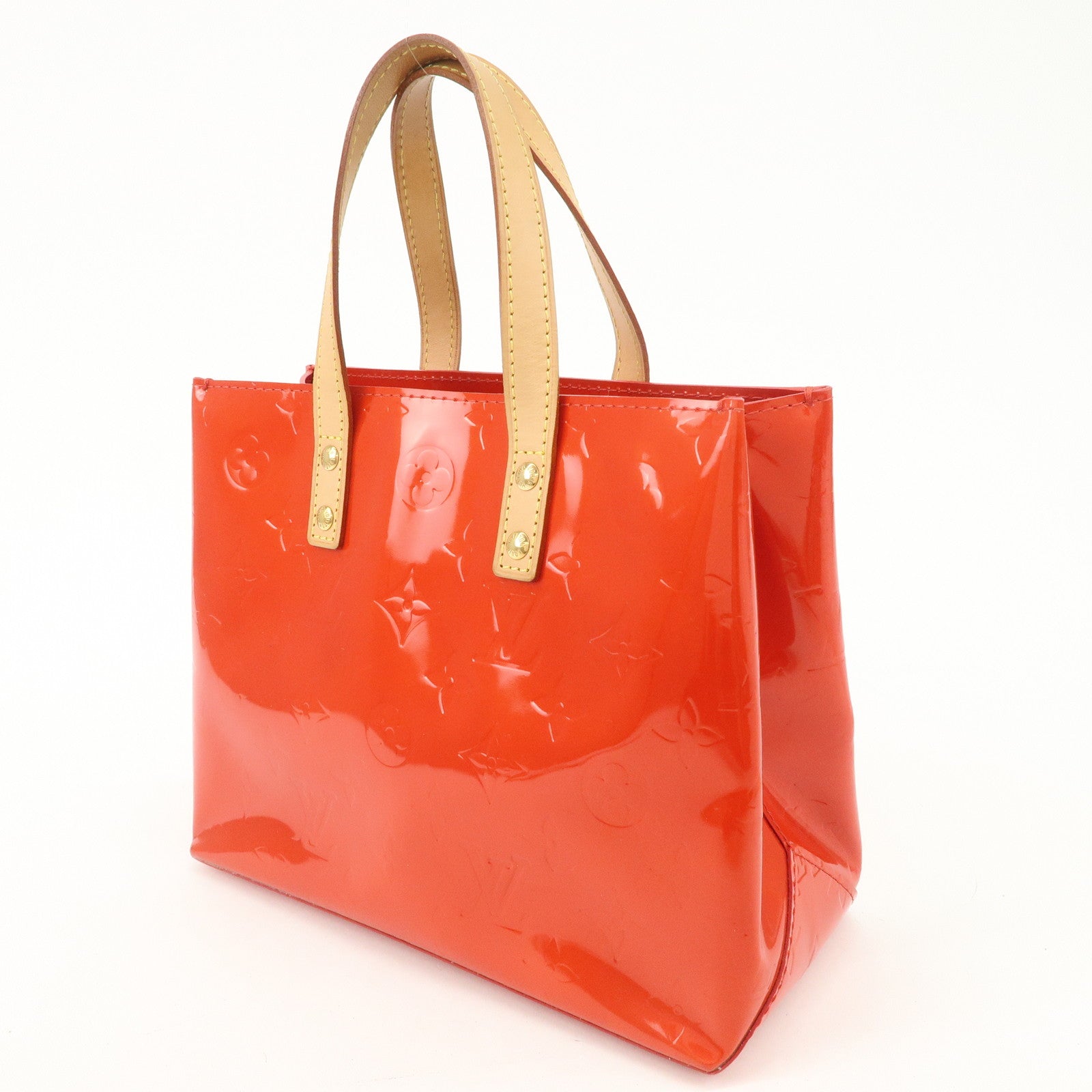 Louis Vuitton Monogram Vernis Lead PM Hand Bag Rouge M91088