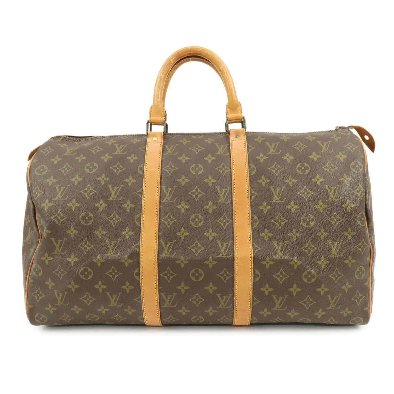 Louis Vuitton Monogram Keep All 50 Boston Bag Brown M41426