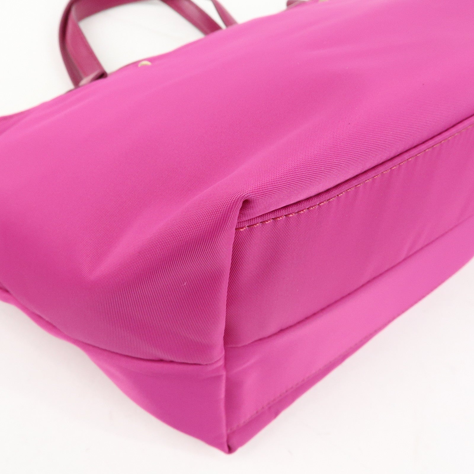 Ferragamo Gancini Nylon Leather 2Way Bag Hand Bag Shoulder Bag Pink