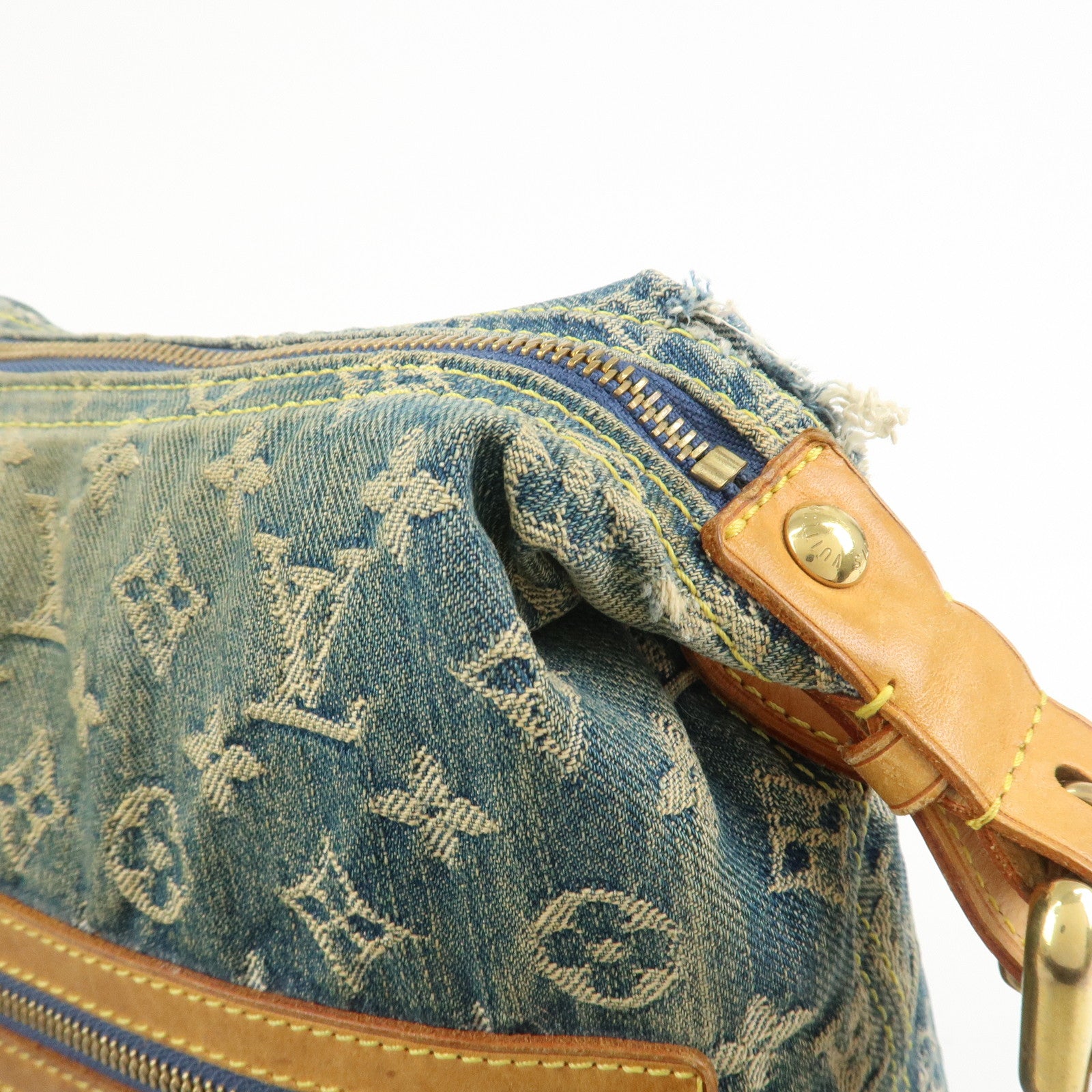 Louis Vuitton Monogram Denim Baggy GM Shoulder Bag Blue M95048