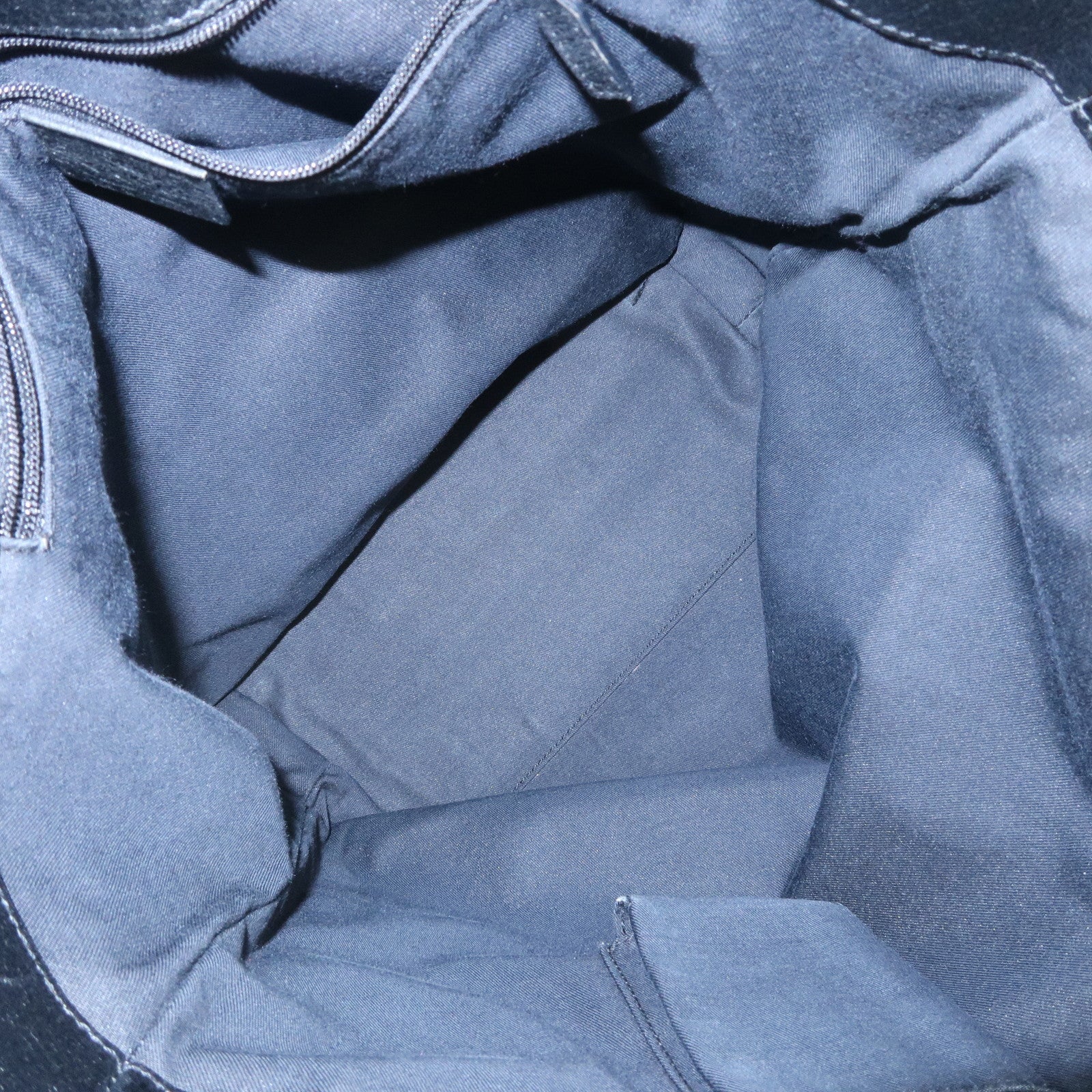 GUCCI Logo GG Canvas Leather Tote Bag Hand Bag Black 120836