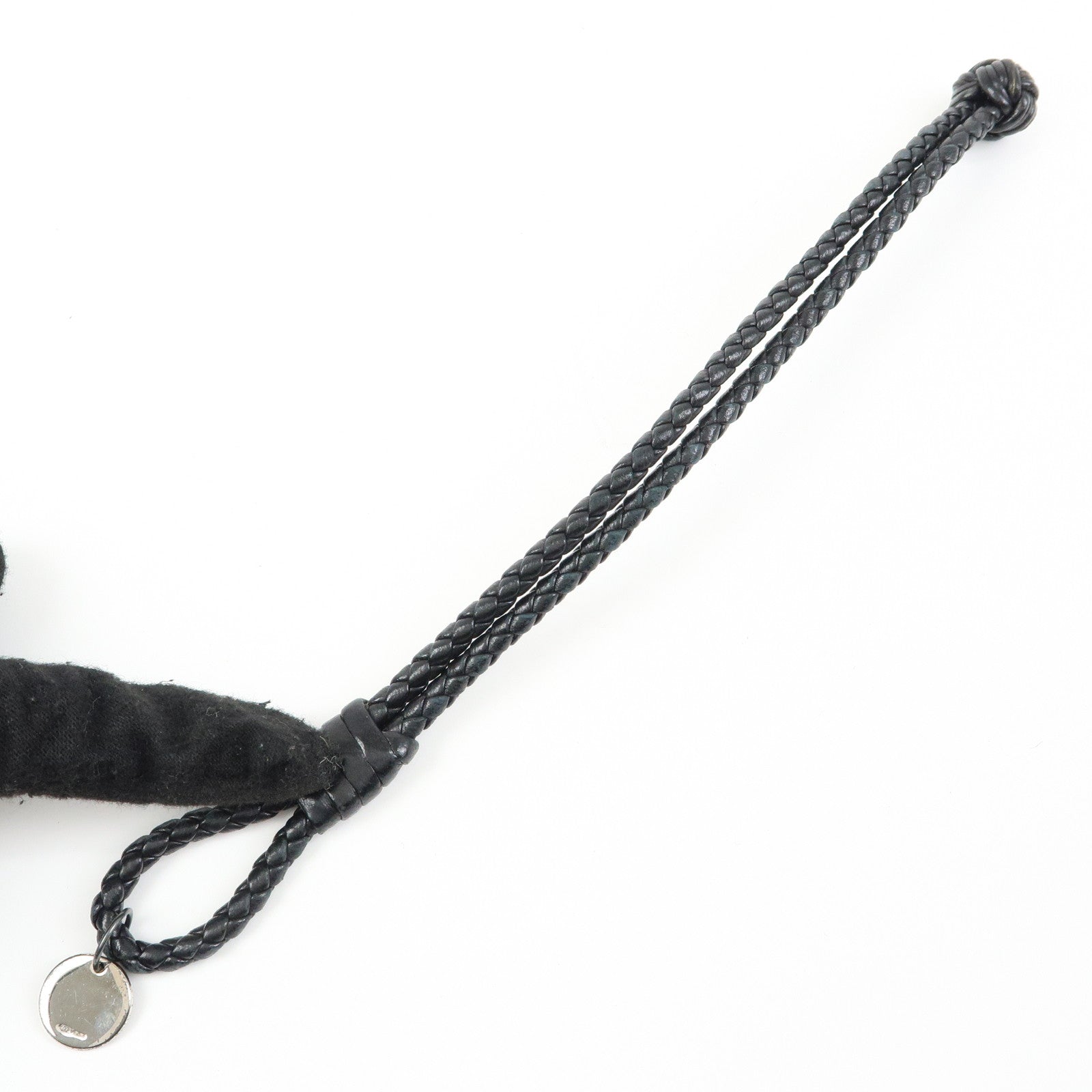 BOTTEGA VENETA Leather SV925 Bracelet Black