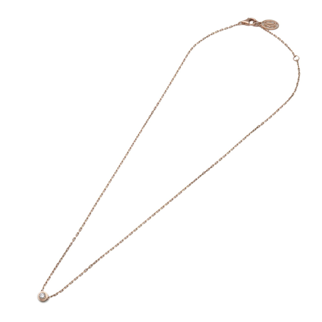 Cartier D'amour 1P Diamond Necklace SM K18 750PG Rose Gold