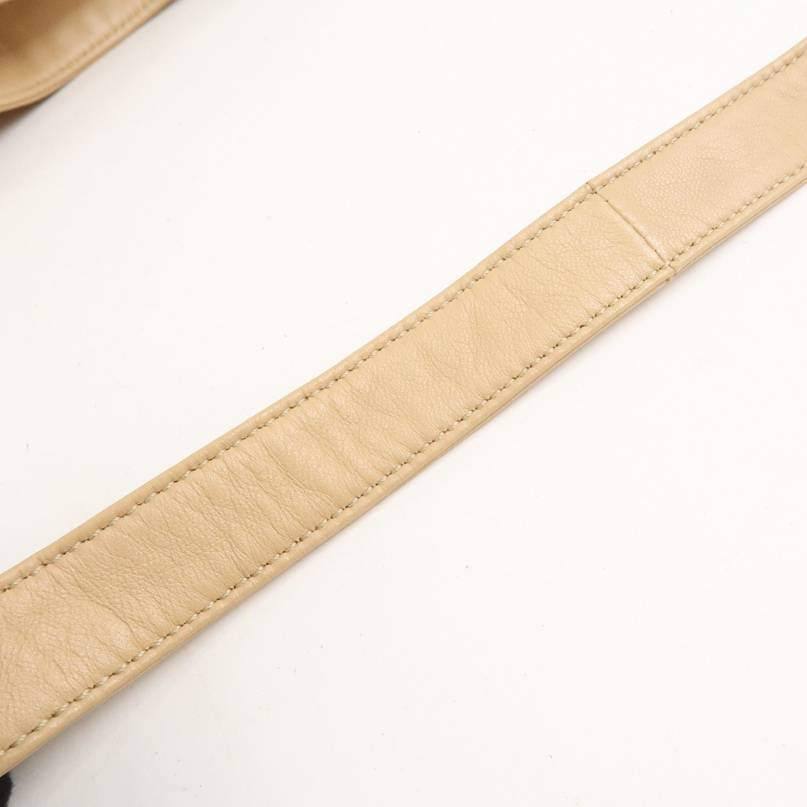 LOEWE Logo Nappa Leather Shoulder Bag Crossbody Bag Beige