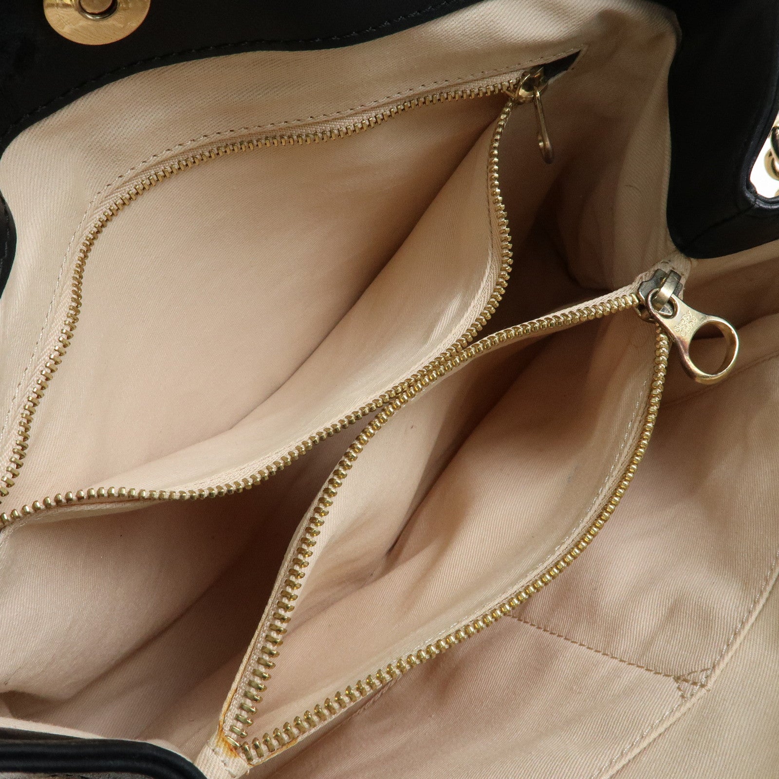 Chloe See By Chloe Leather 2Way Bag Shoulder Bag PInk Beige Black