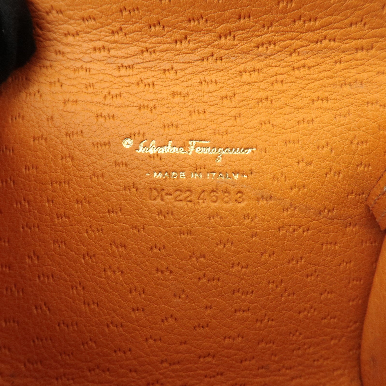 Ferragamo Gancini Leather Coin Case Coin Purse Key Case Orange