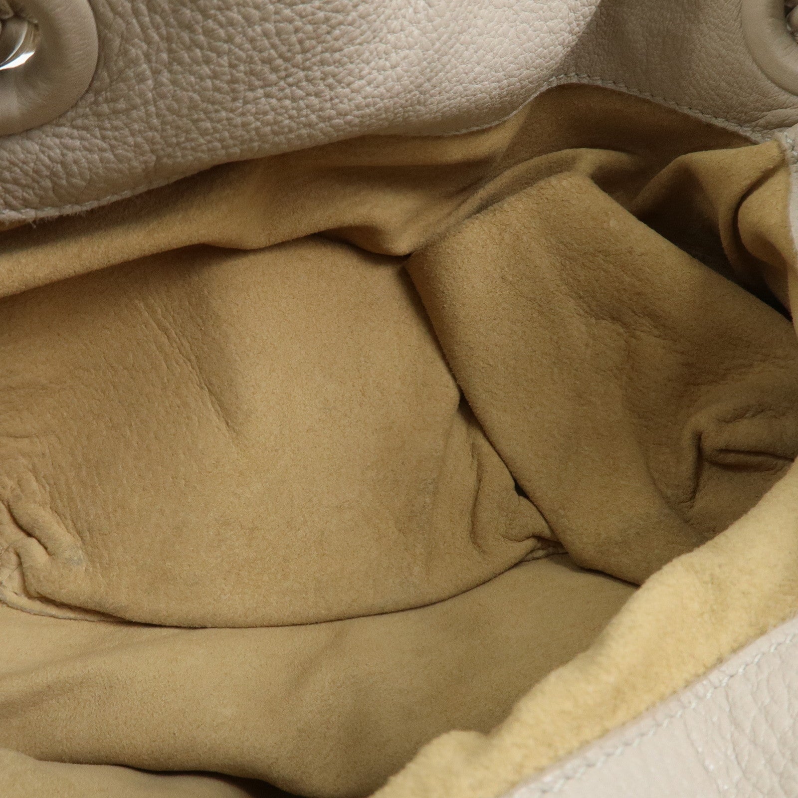 BOTTEGA VENETA Calf Leather 2Way Shoulder Bag Hand Bag Ivory