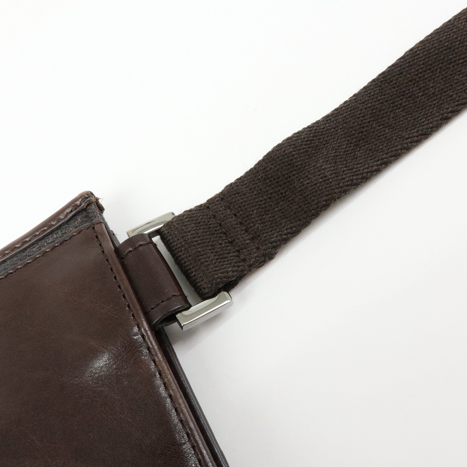 GUCCI GG Denim Leather Shoulder Bag Crossbody Bag Brown 27639