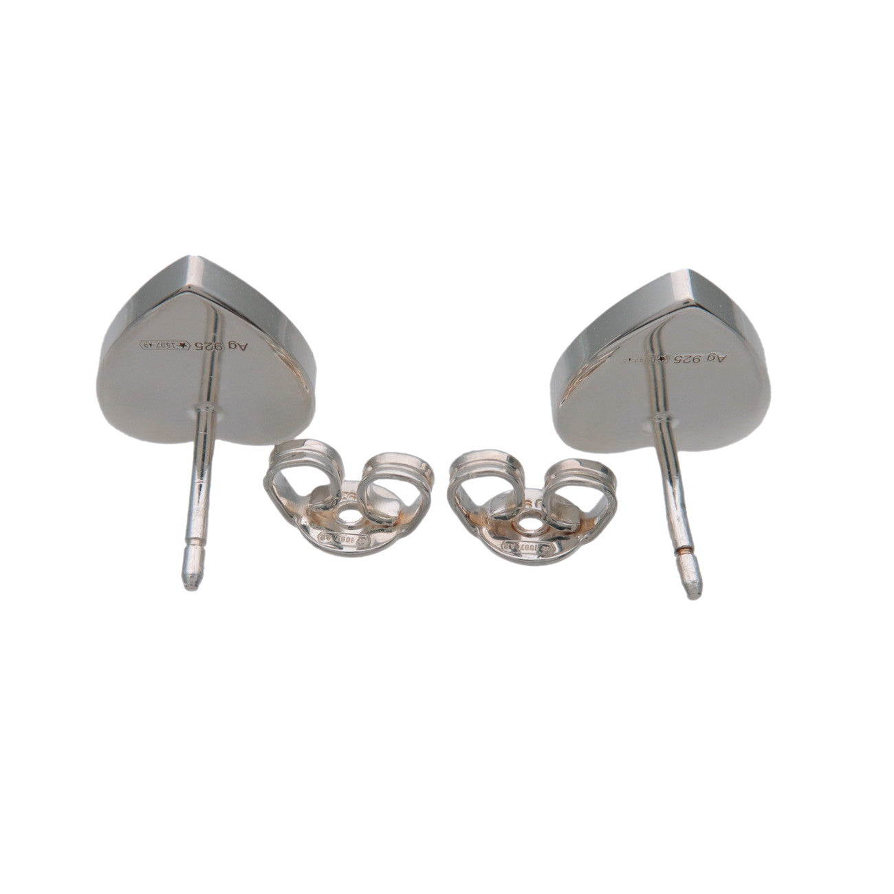 GUCCI Trademark Heart Shaped Earrings SV925 Silver 223990