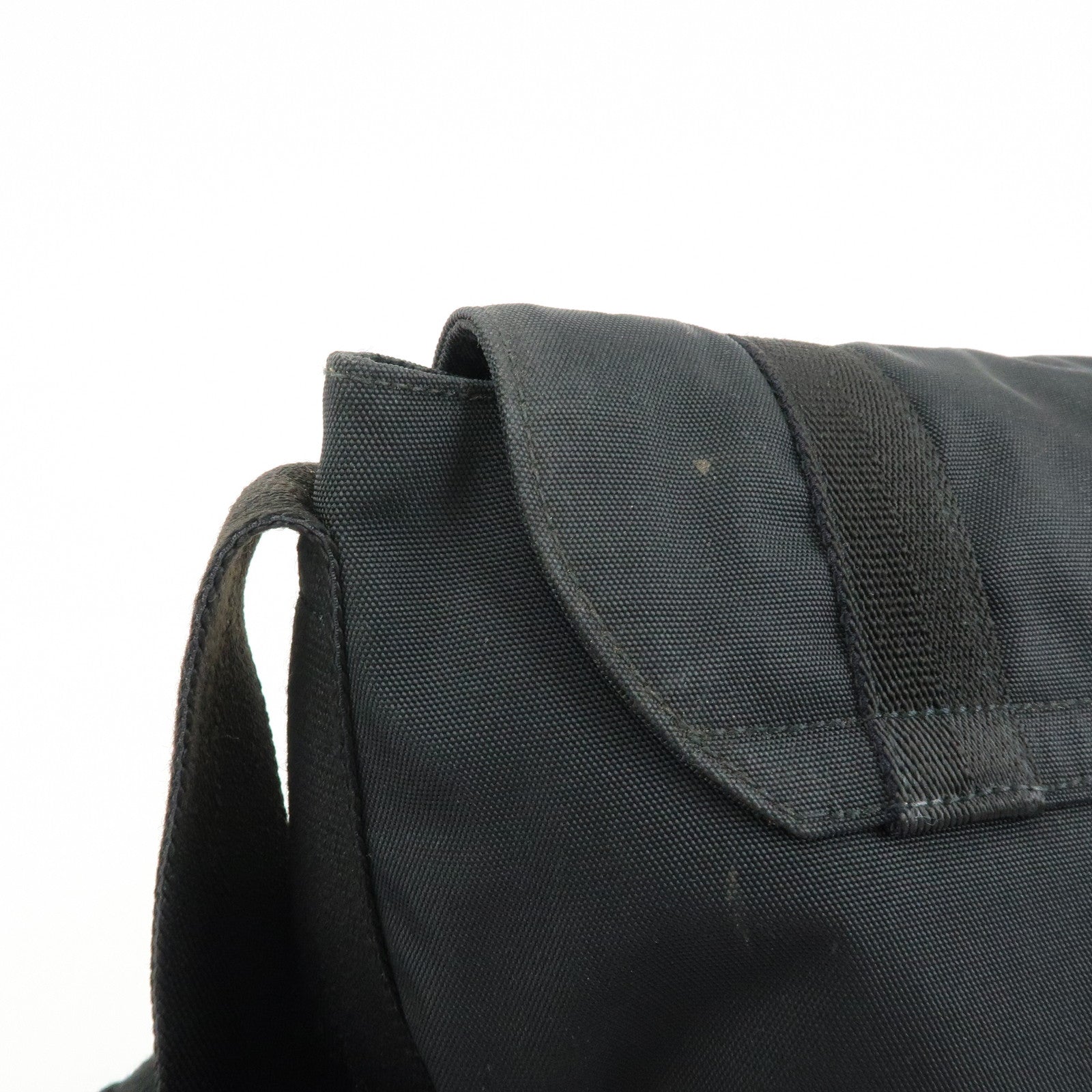 GUCCI Nylon Leather Shoulder Bag Crossbody Bag Black 122373