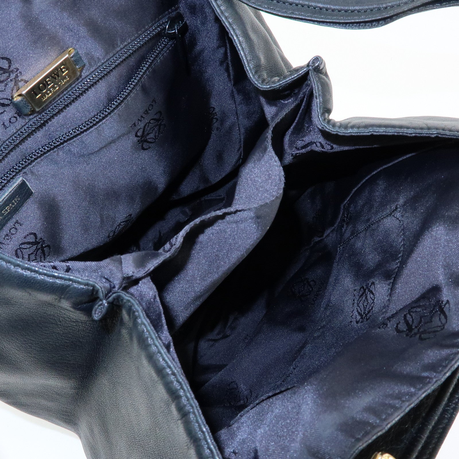 LOEWE Anagram Nappa Leather Hand Bag Shoulder Bag Black