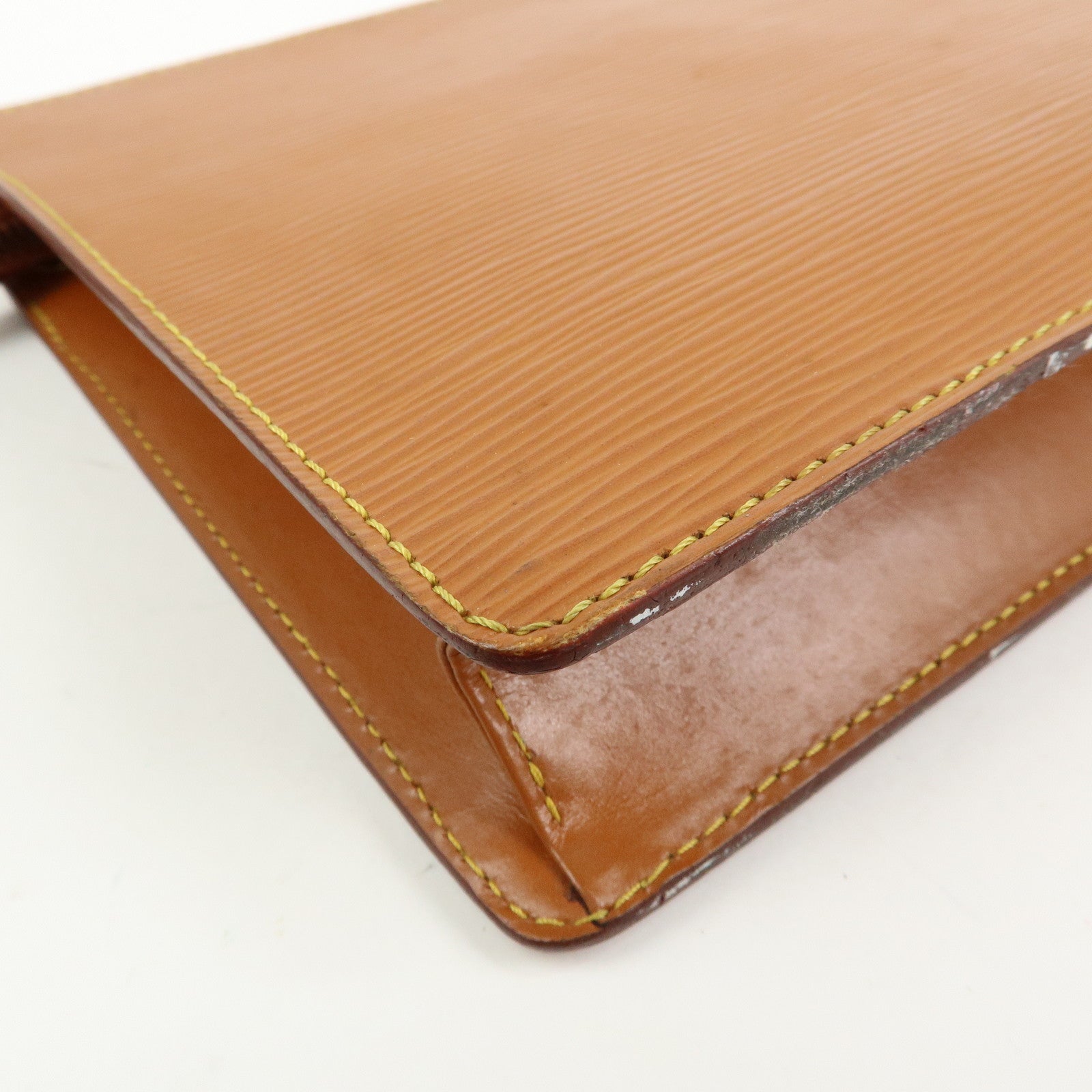 Louis Vuitton Epi Pochette Homme Clutch Bag Zipang Gold M52528