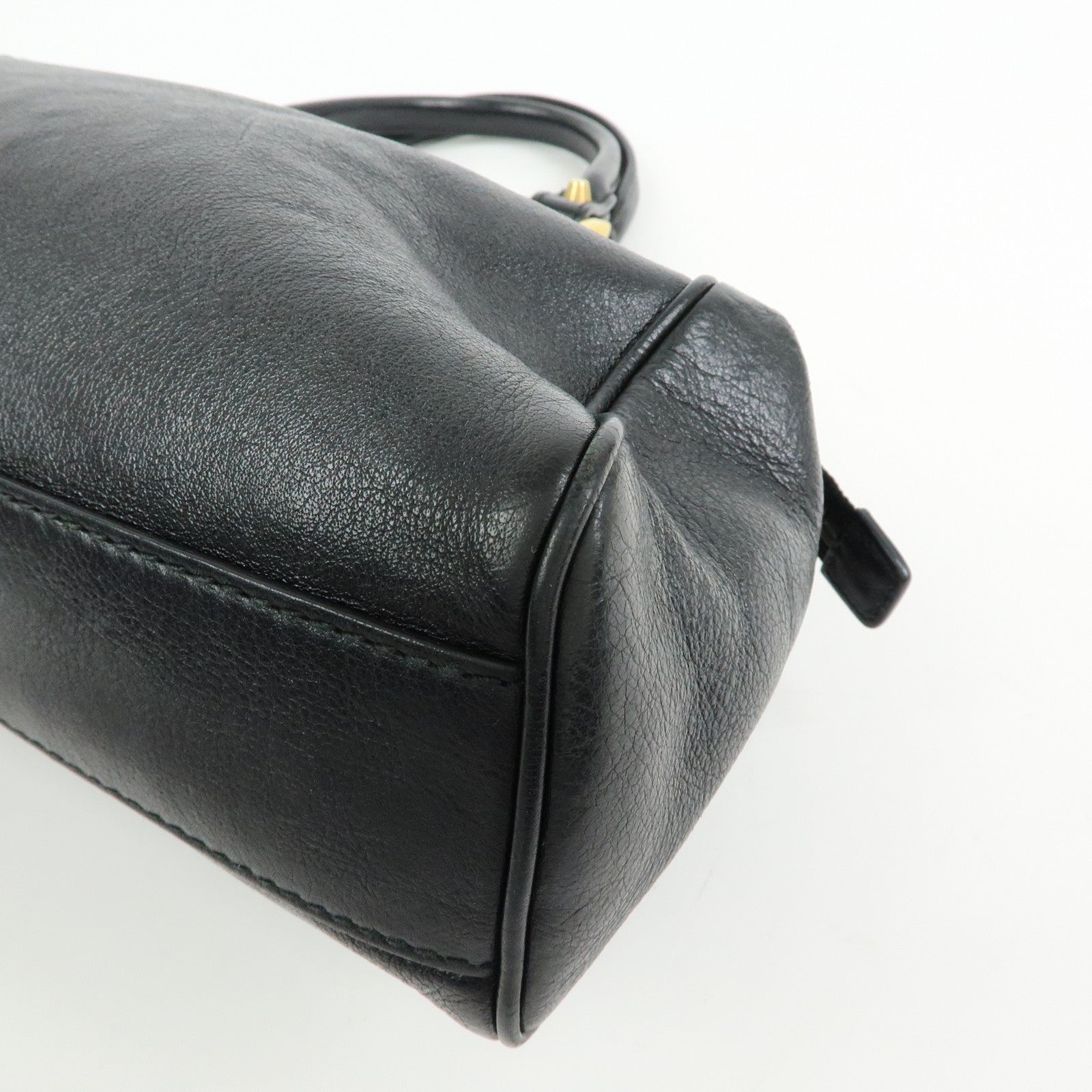 GUCCI GG Marmont Tiger Head Leather 2Way Bag Hand Bag Black 516459