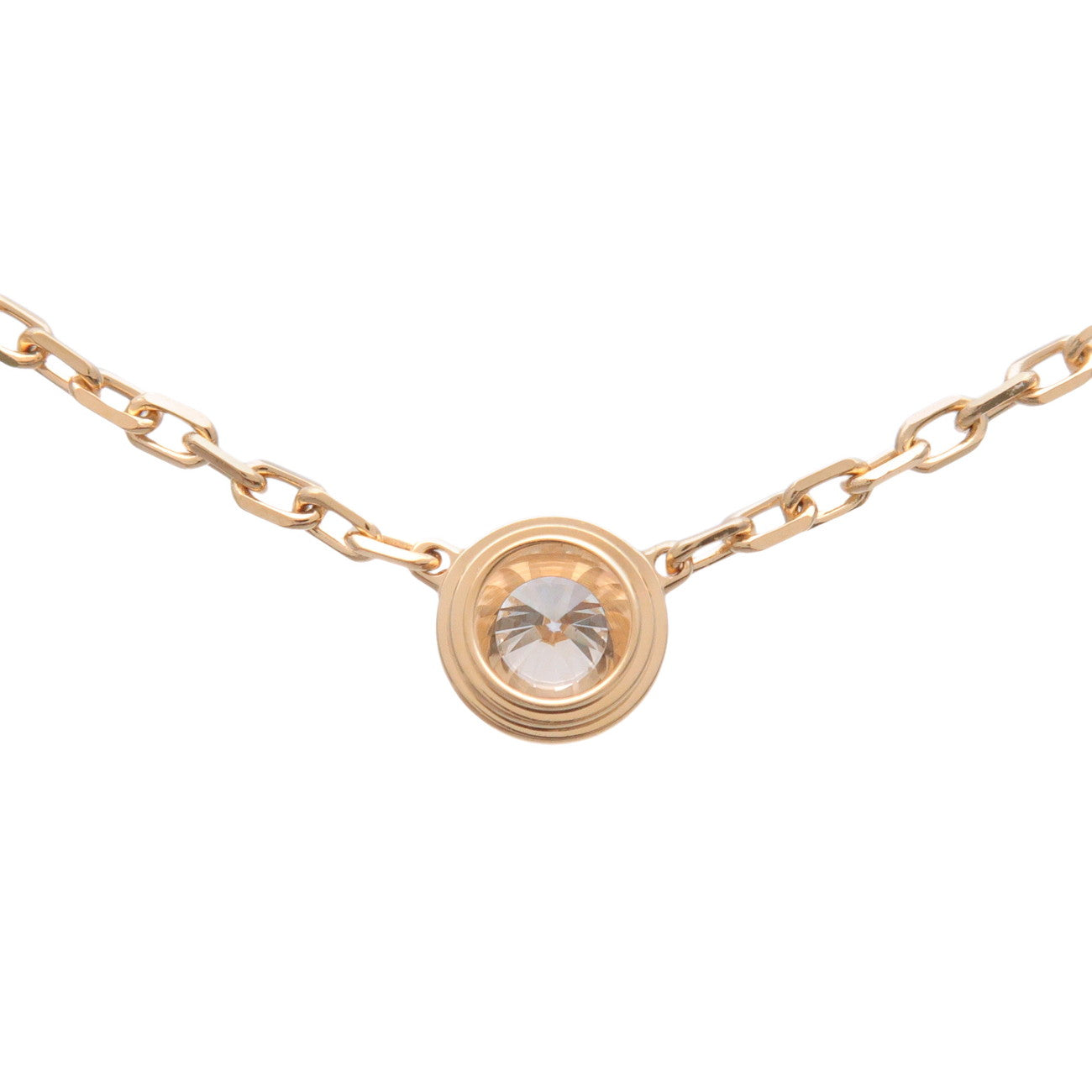 Cartier d'amour Necklace SM 1P Diamond 0.09ct K18YG Yellow Gold