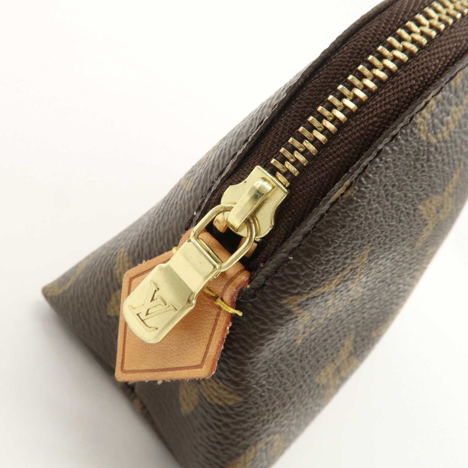 Louis Vuitton Monogram Pochette Cosmetic Pouch Brown M47515